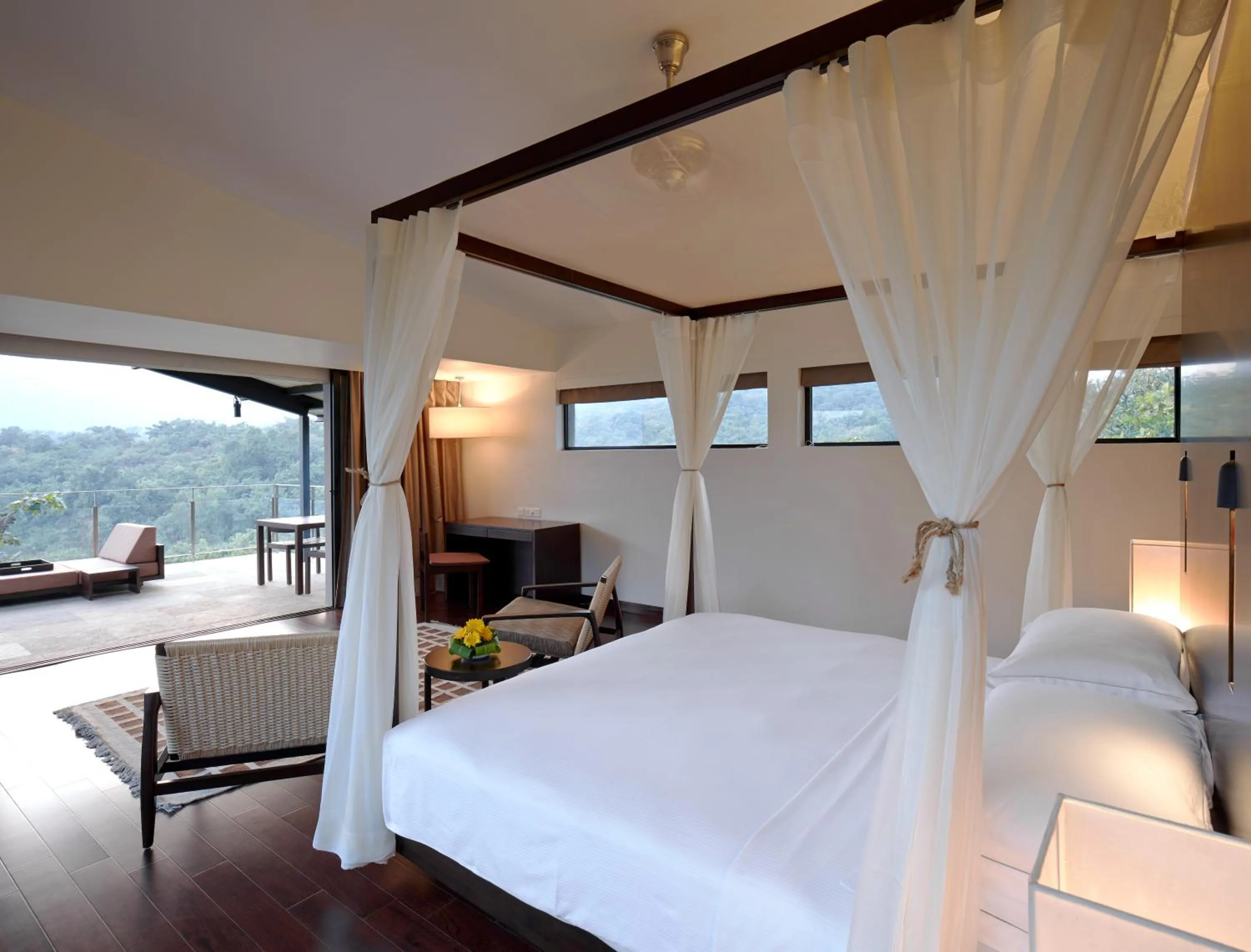 Bed in Dharana at Shillim All Inclusive Luxury Wellness Retreat