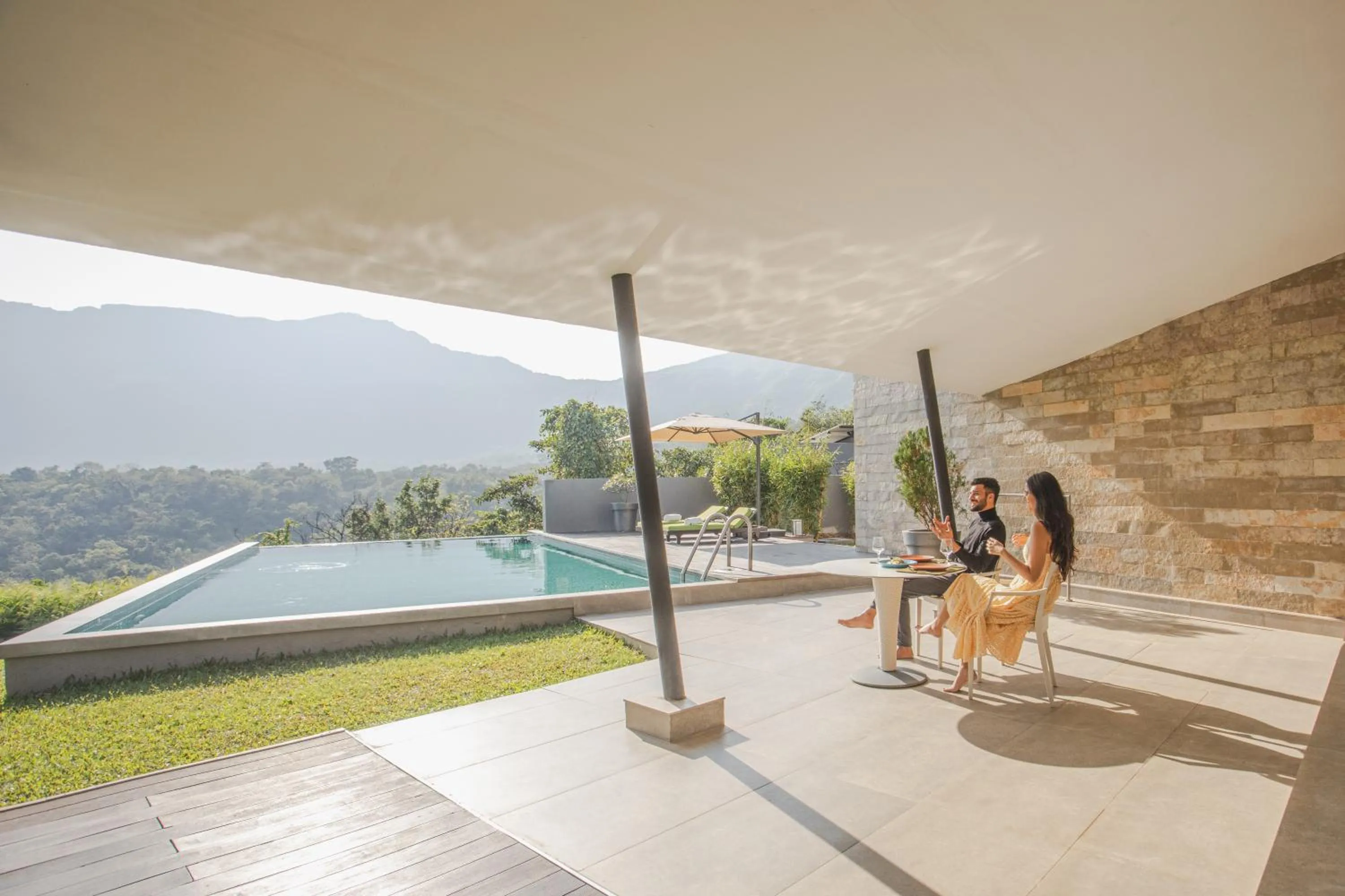 Seating area in Dharana at Shillim All Inclusive Luxury Wellness Retreat