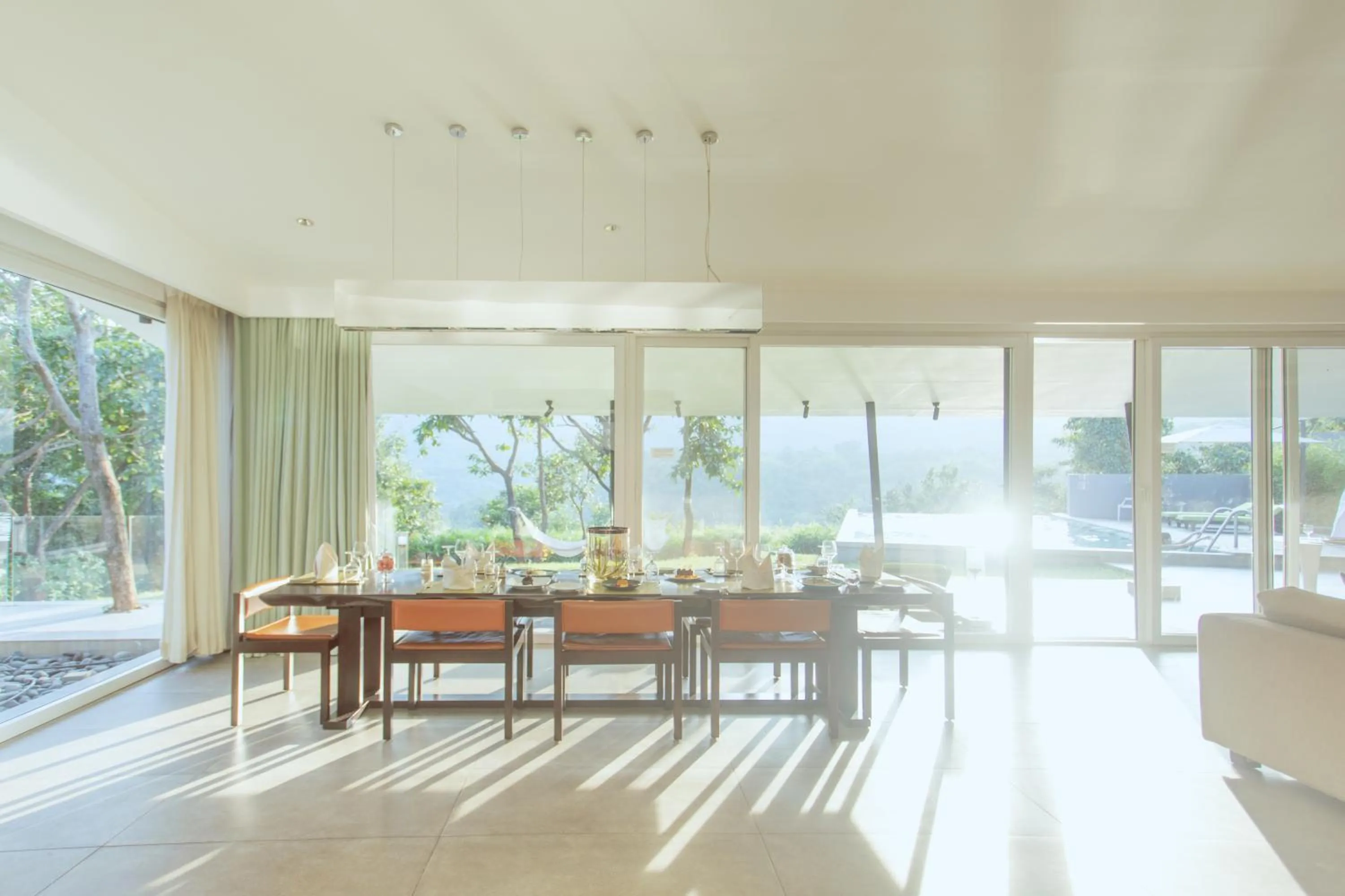 Dining area in Dharana at Shillim All Inclusive Luxury Wellness Retreat