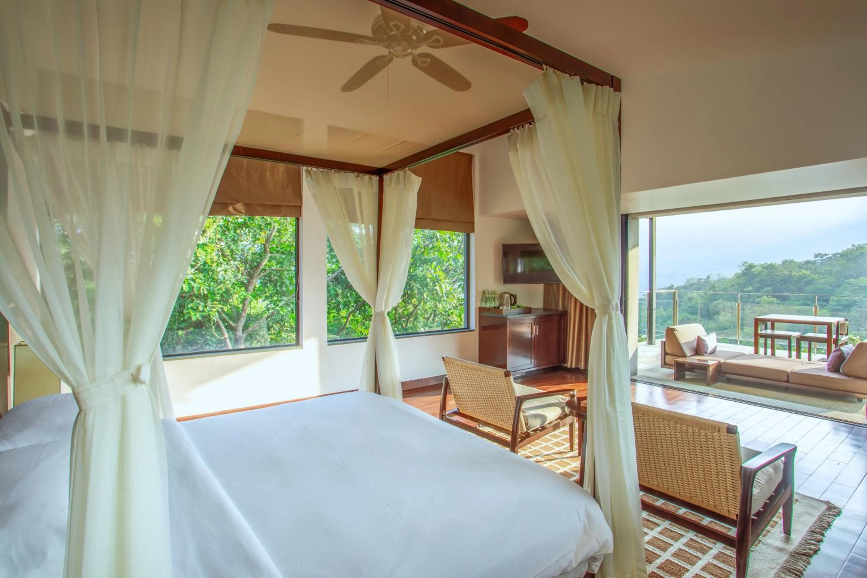 Bed in Dharana at Shillim All Inclusive Luxury Wellness Retreat