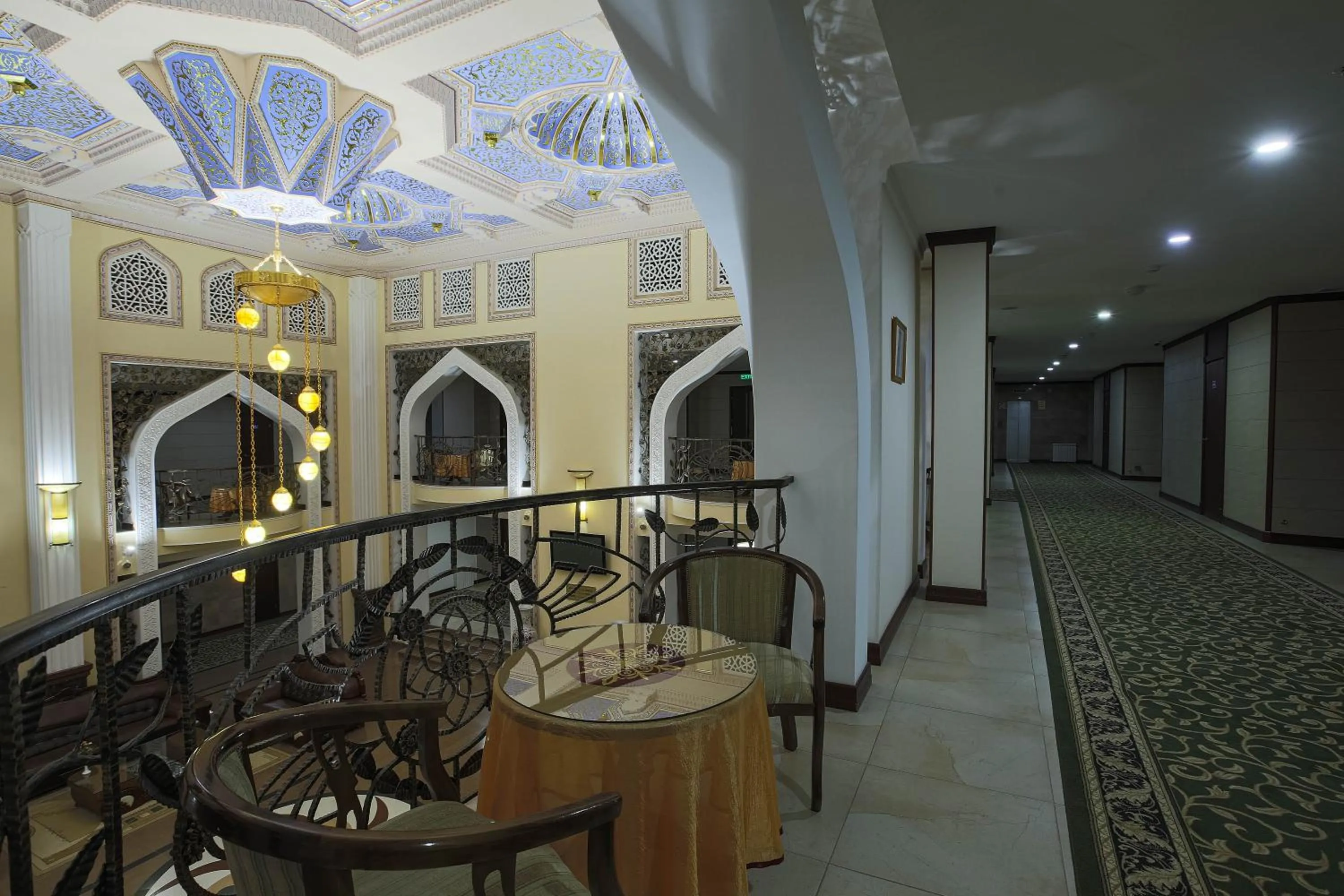 Seating area in Zargaron Plaza