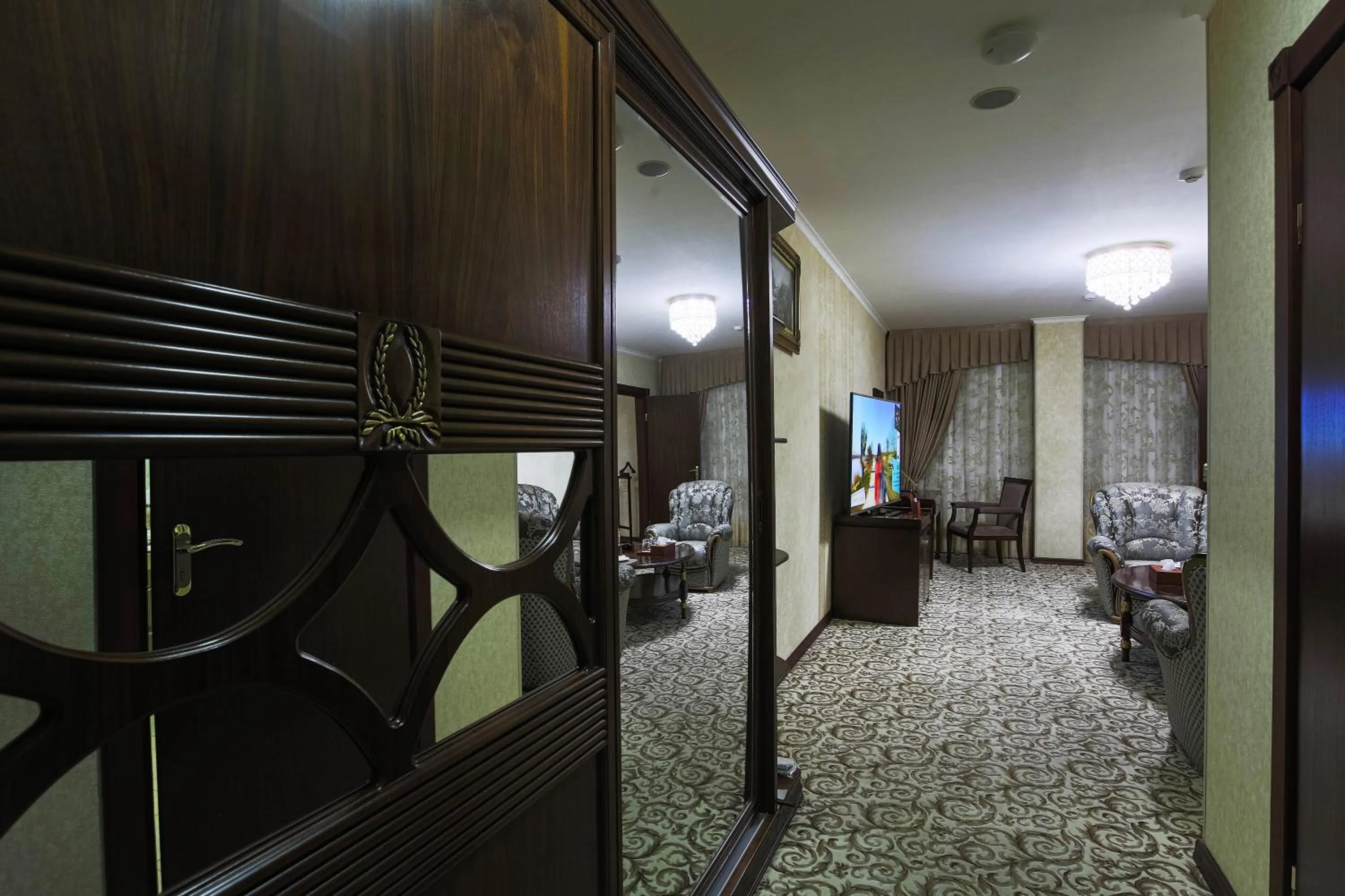 Seating area in Zargaron Plaza