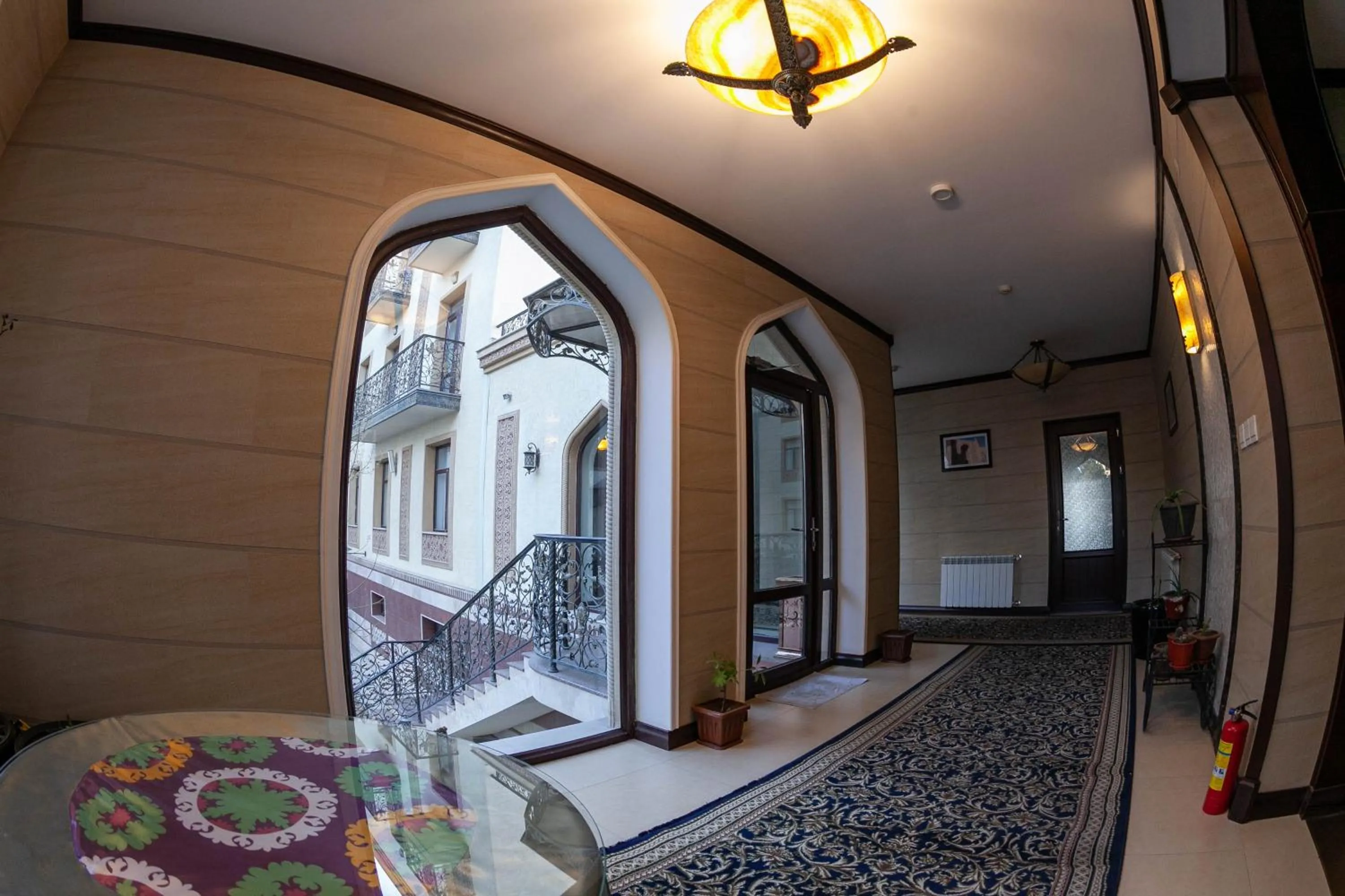 Seating area in Zargaron Plaza