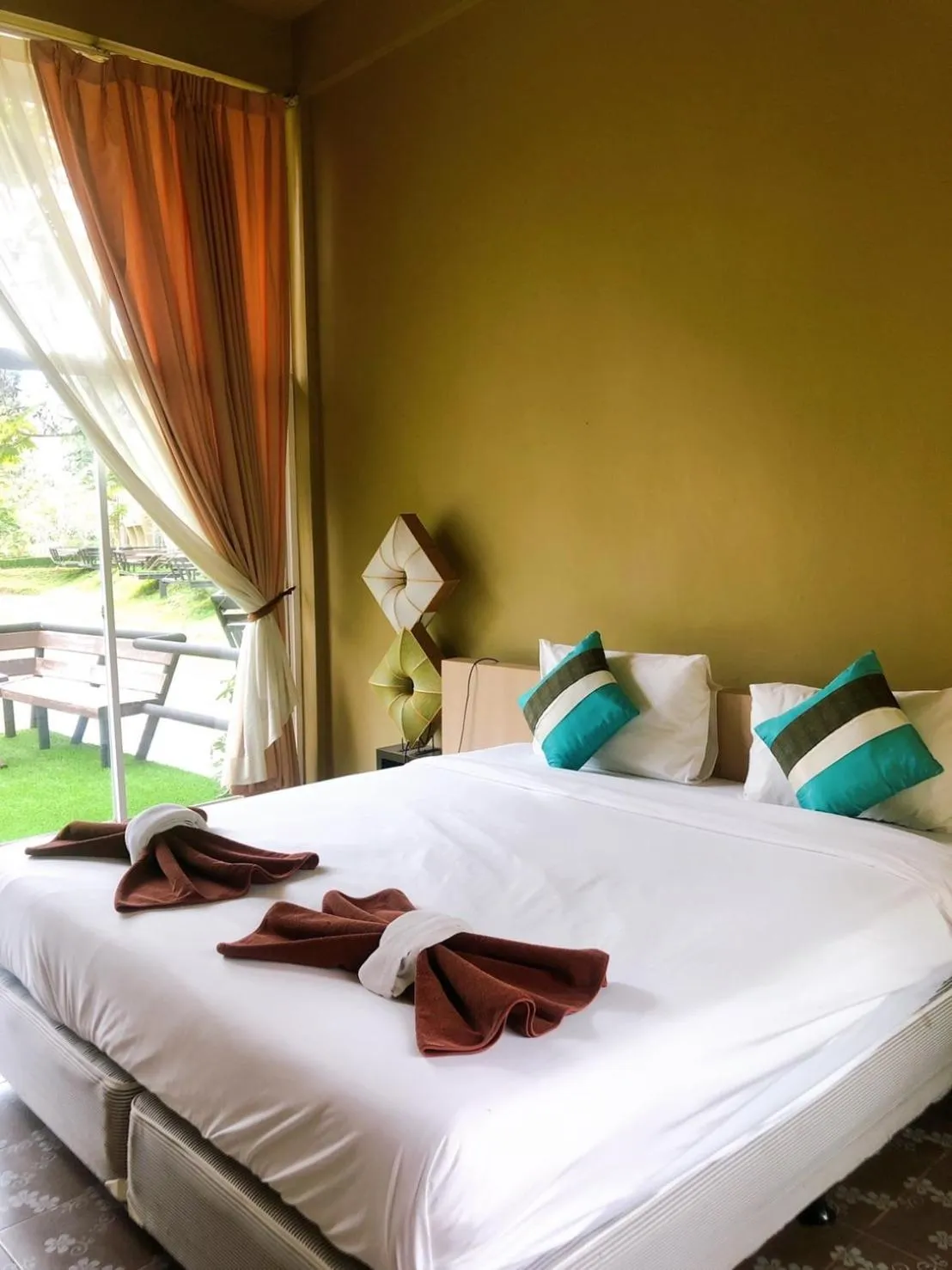 Bed in Aurora Resort Khao Yai