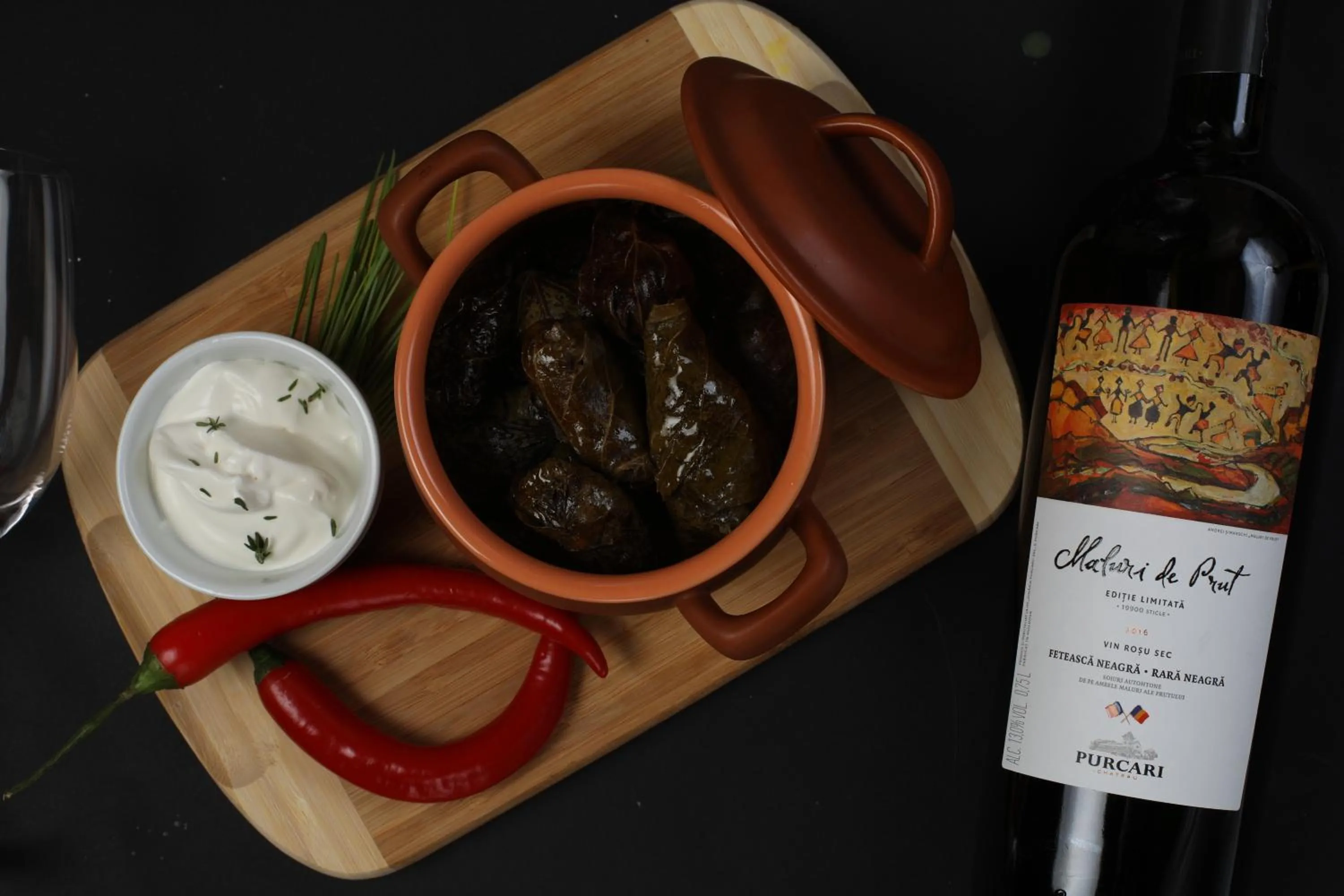 Food and drinks in Chateau Purcari