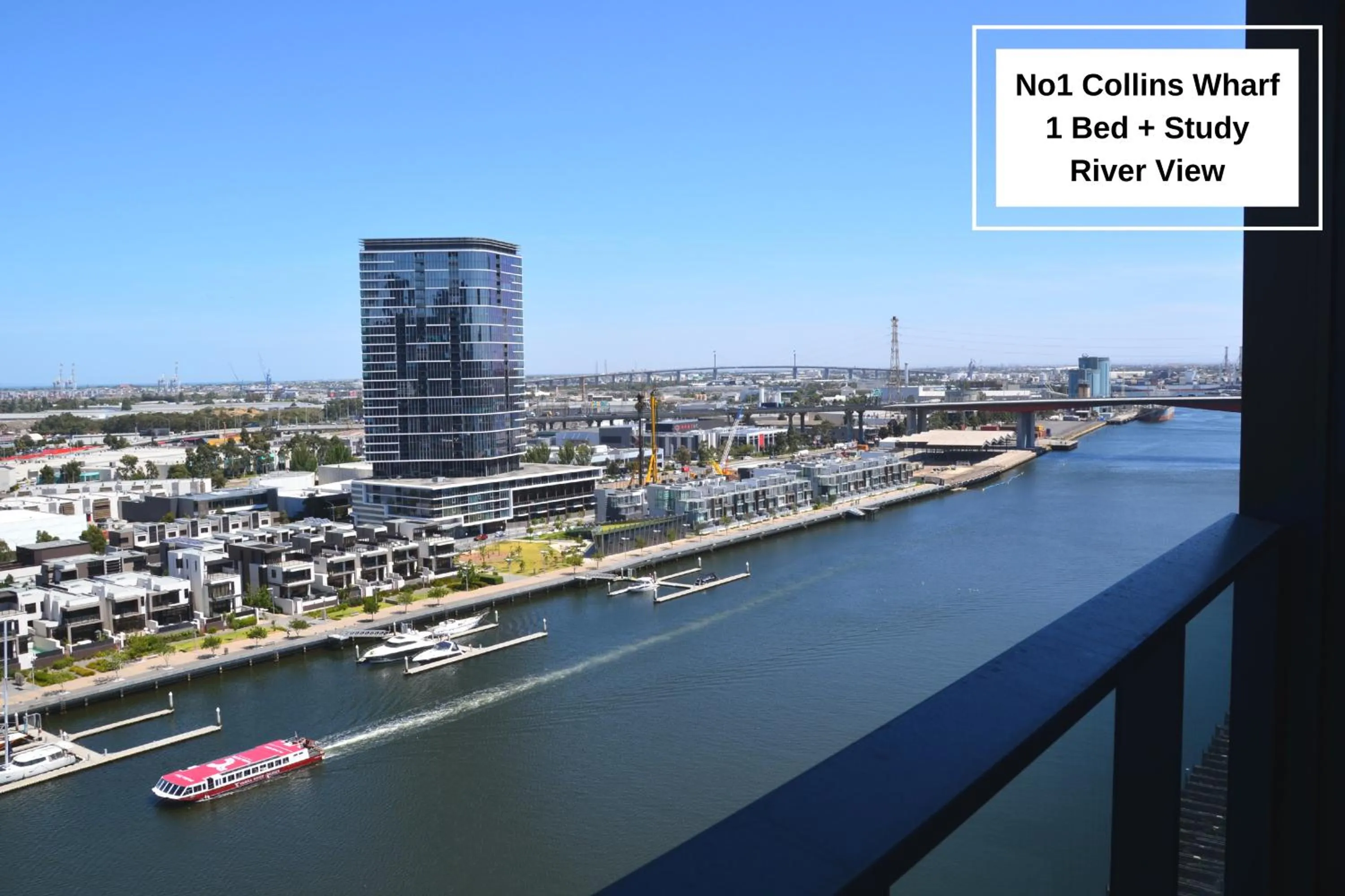 River view in Orange Stay at Collins Wharf