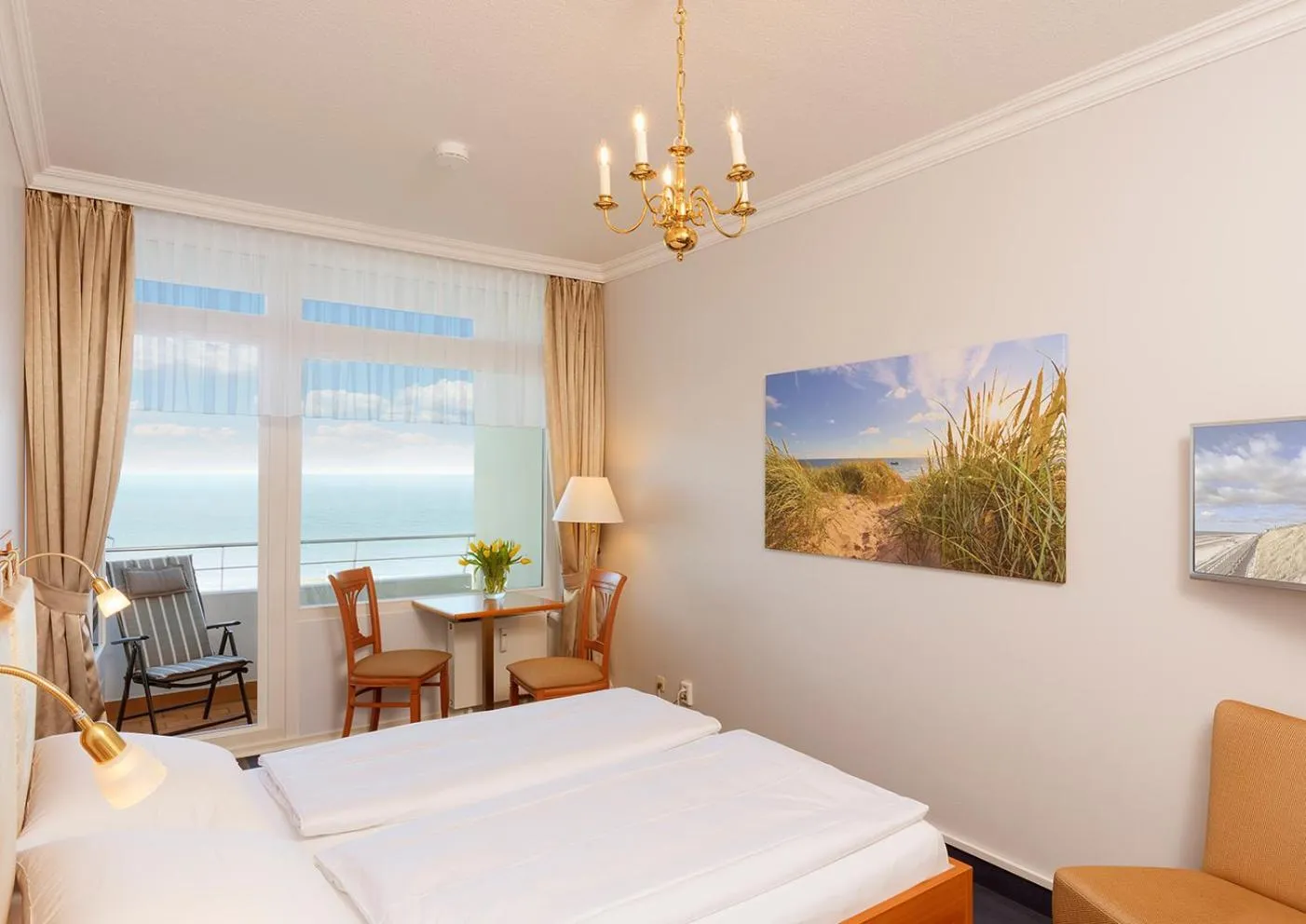 Bed in Strandhotel Monbijou GmbH garni