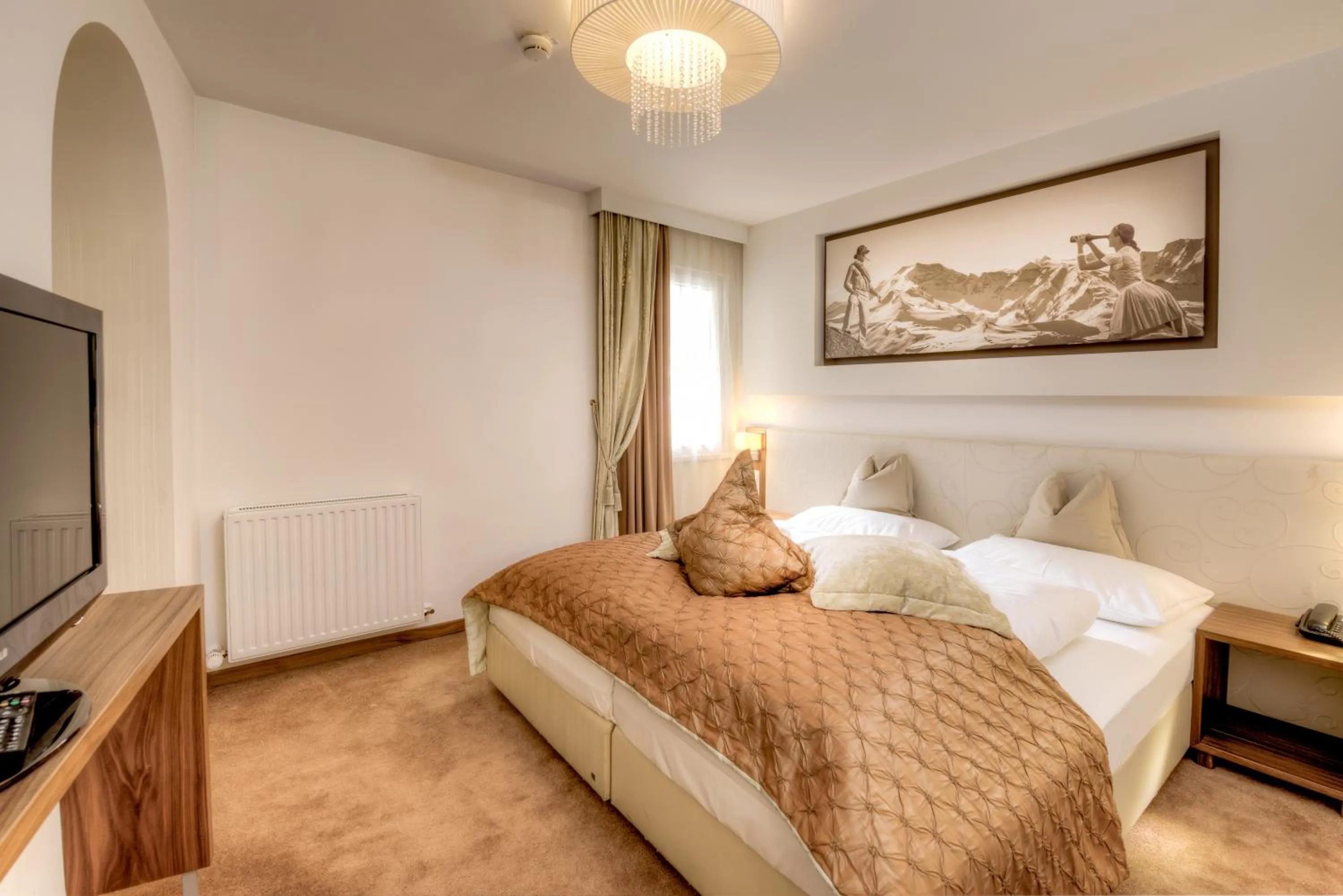 Bed in Hotel Brigitte