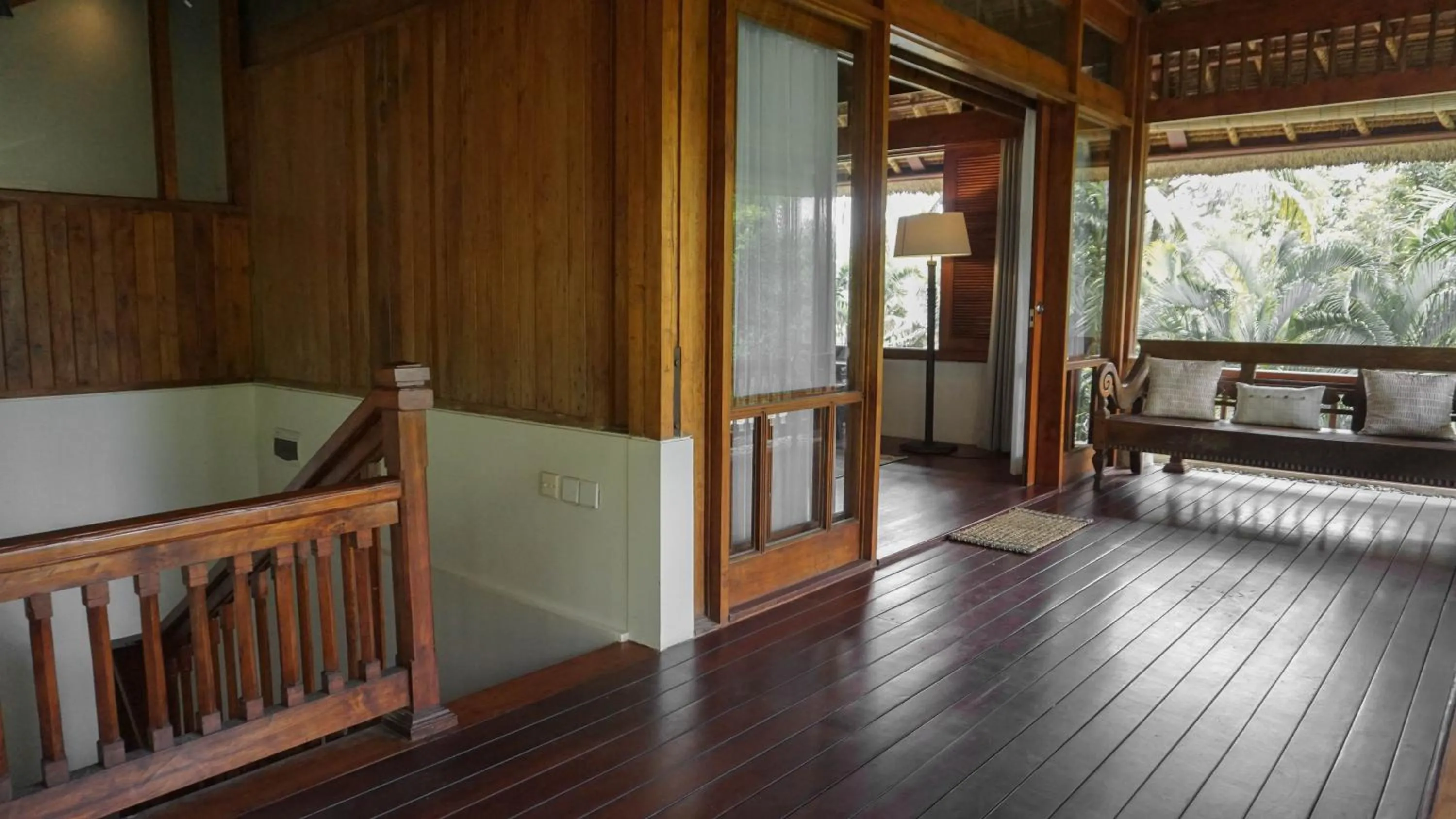 Seating area in Umah Lawas Villa Ubud