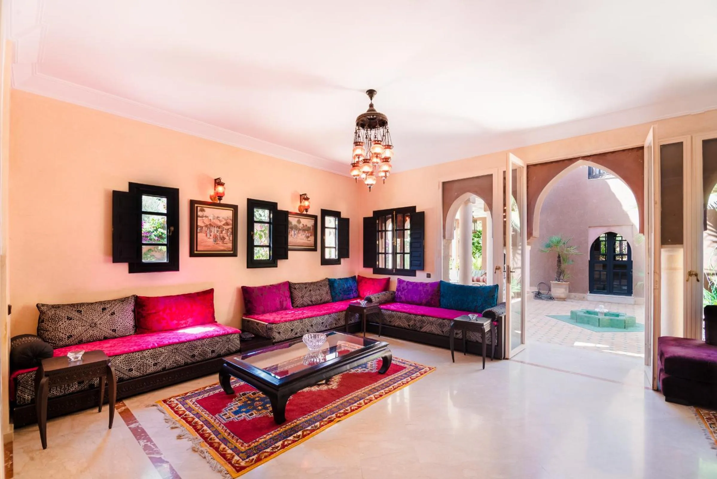 Living room in Residence Dar Lamia Marrakech