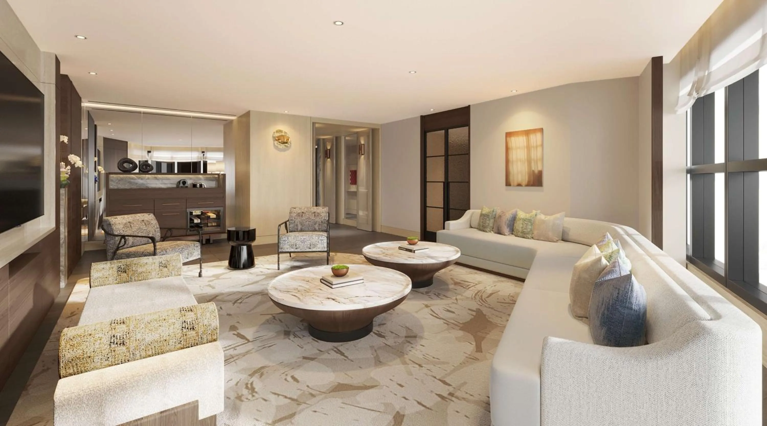 Living room in Conrad Centennial Singapore