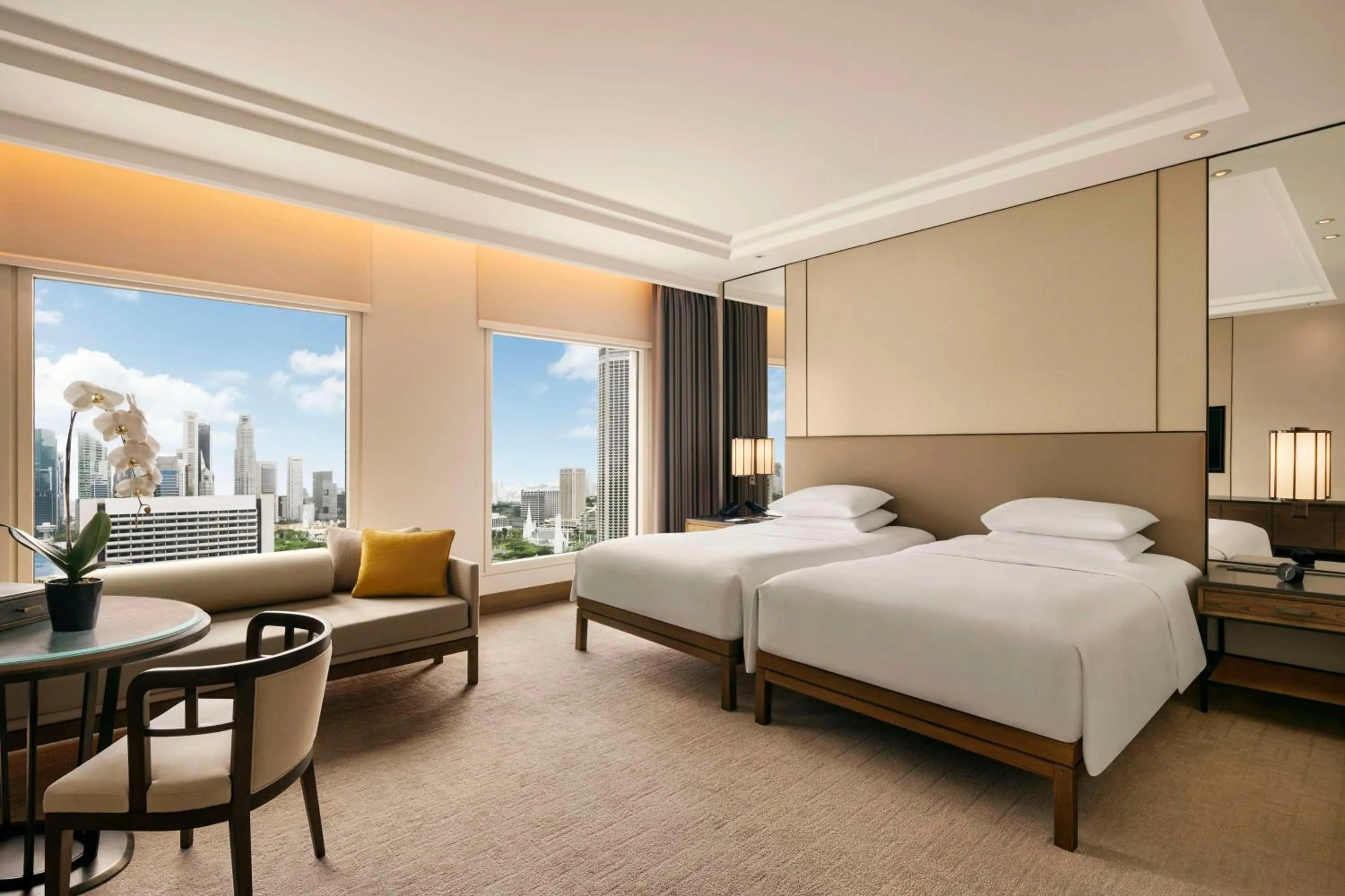 Living room, Bed in Conrad Centennial Singapore