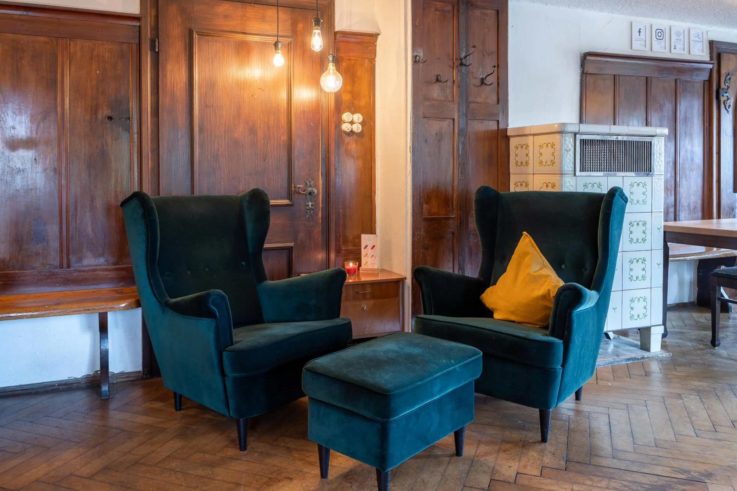 Seating area in Alps Hostel