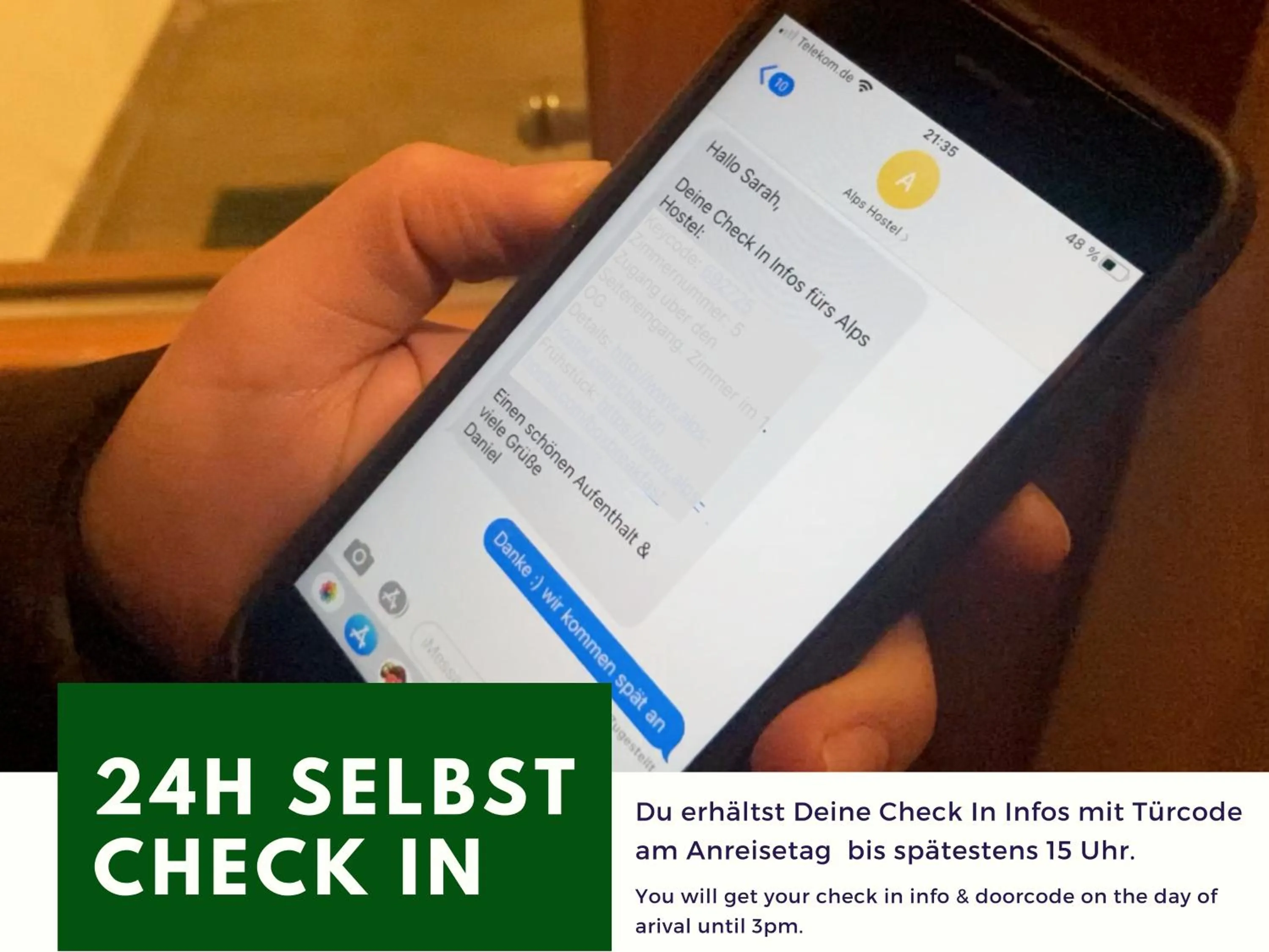 Lobby or reception in Alps Hostel