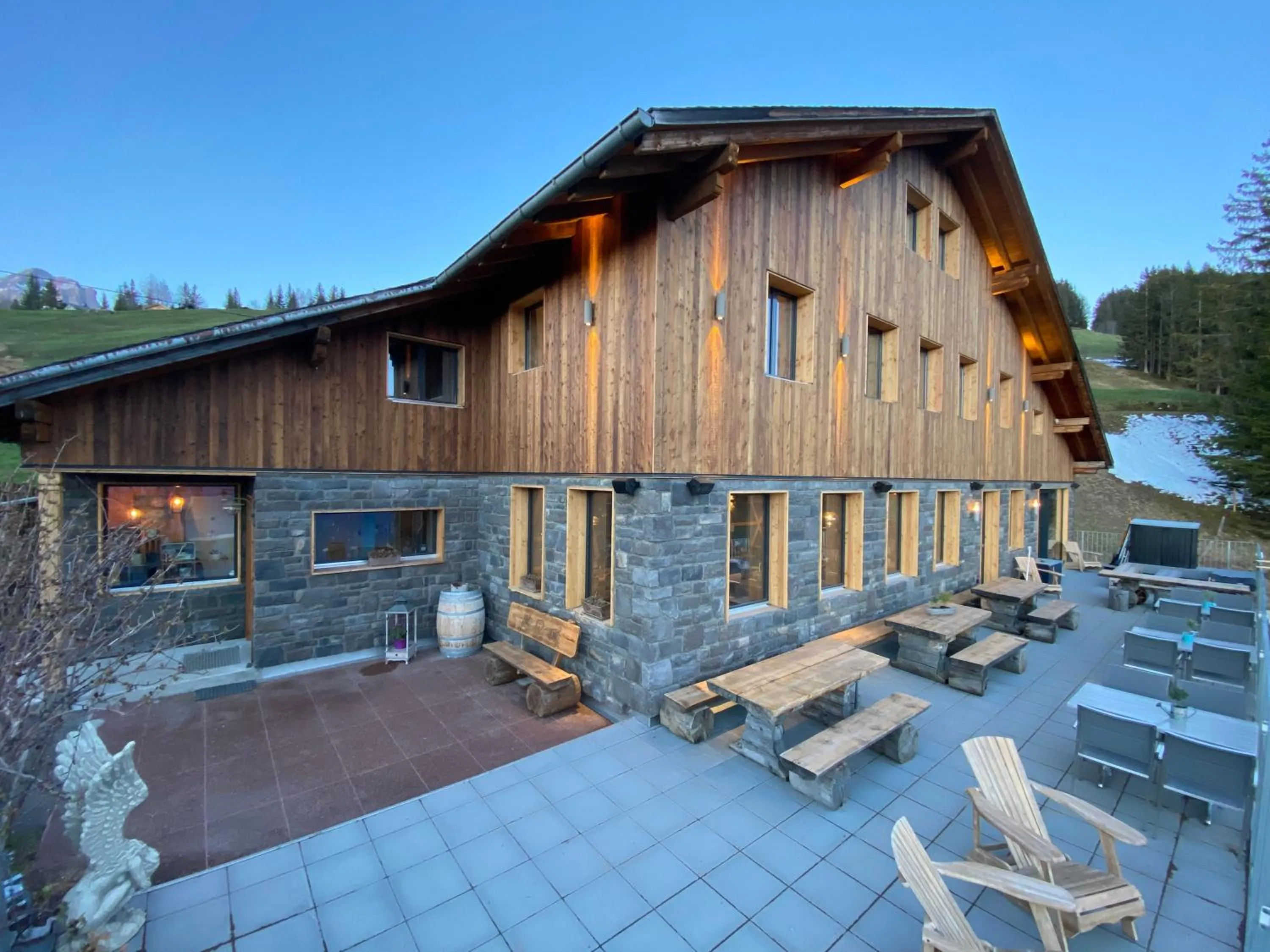 Property building in Berggasthaus Eggberge - Boutique Mountain Hotel - Access via Cablecar