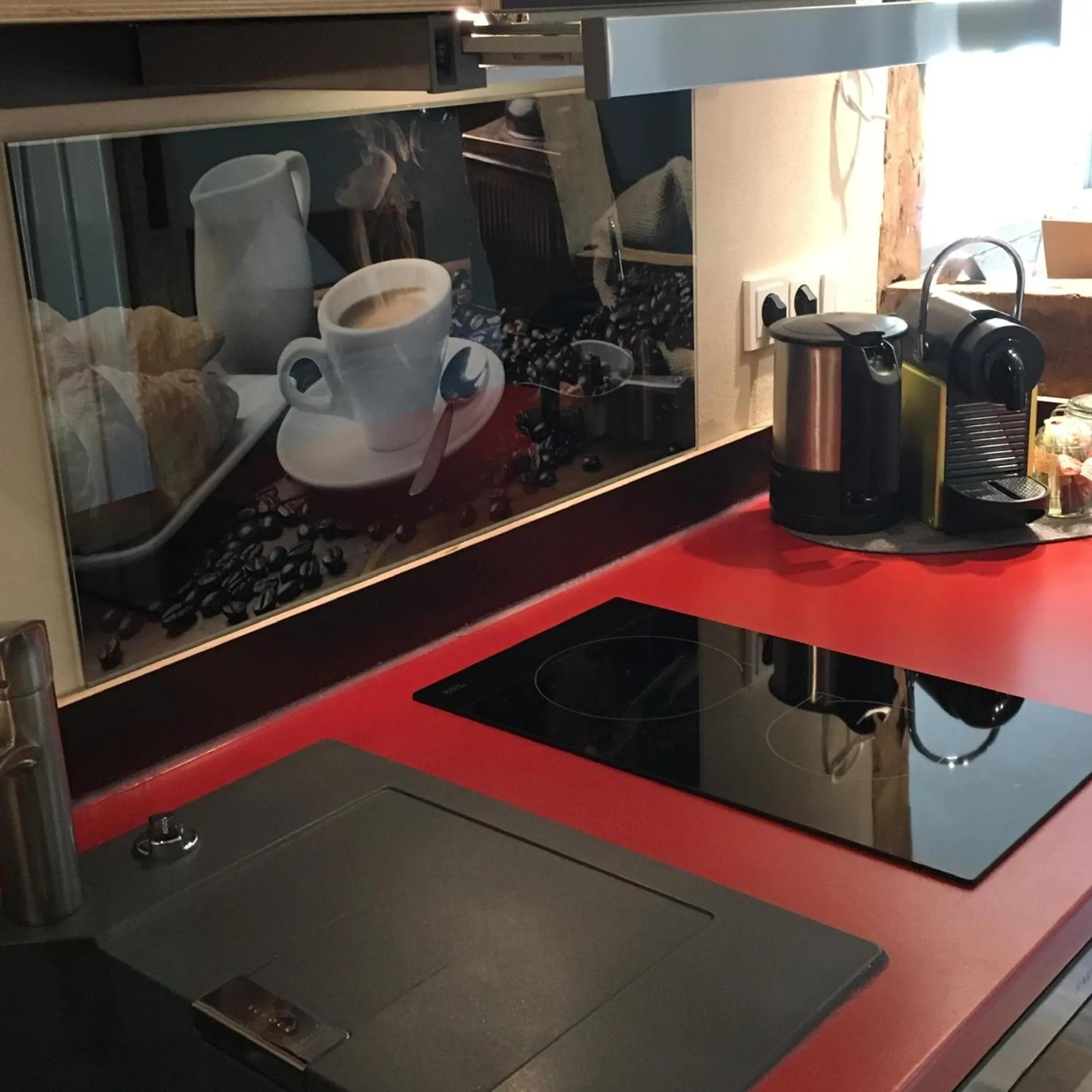 Kitchen or kitchenette in Schmuckkästle am Hafen