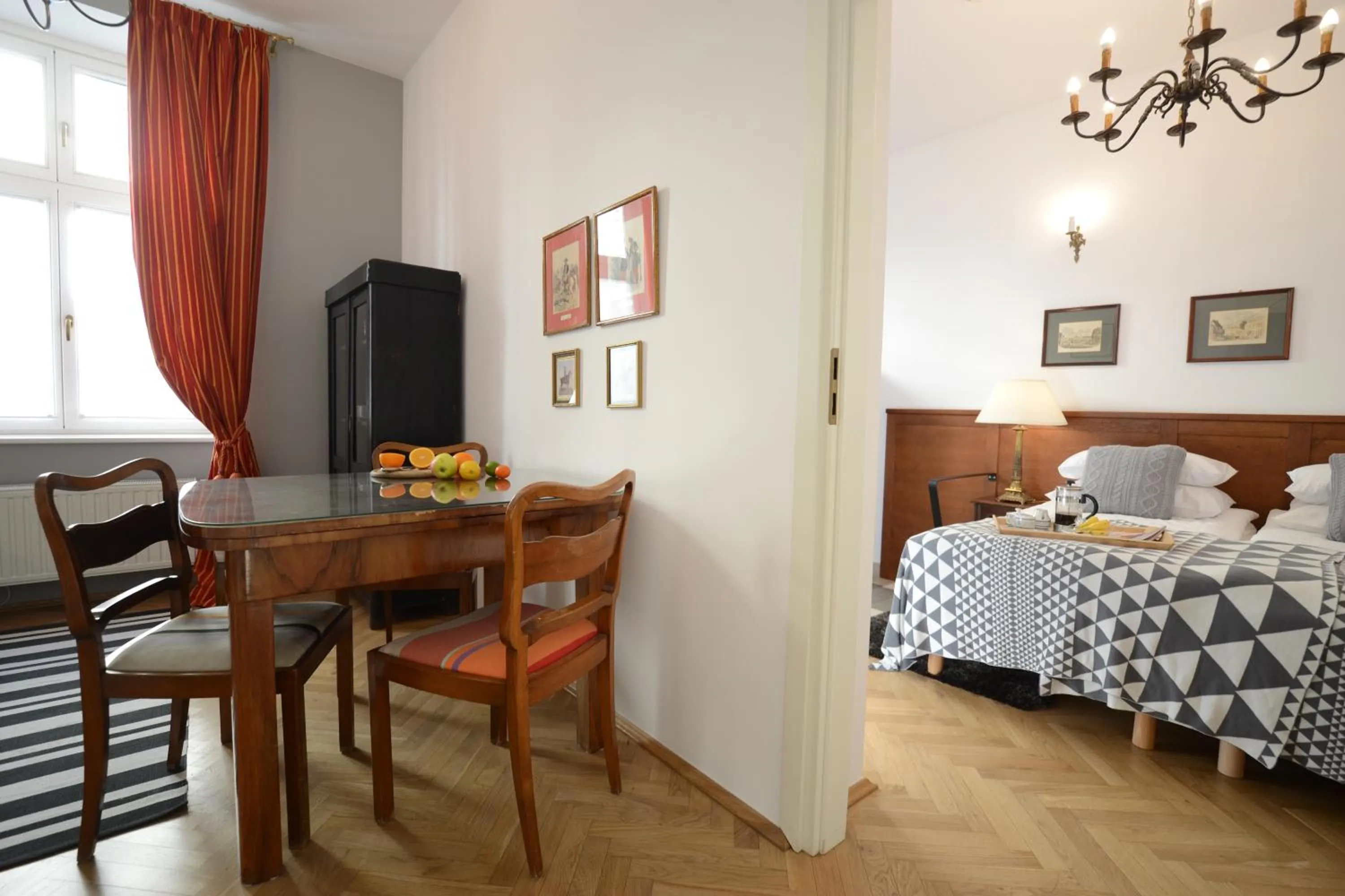 Dining area, Bed in Crystal Suites Old Town
