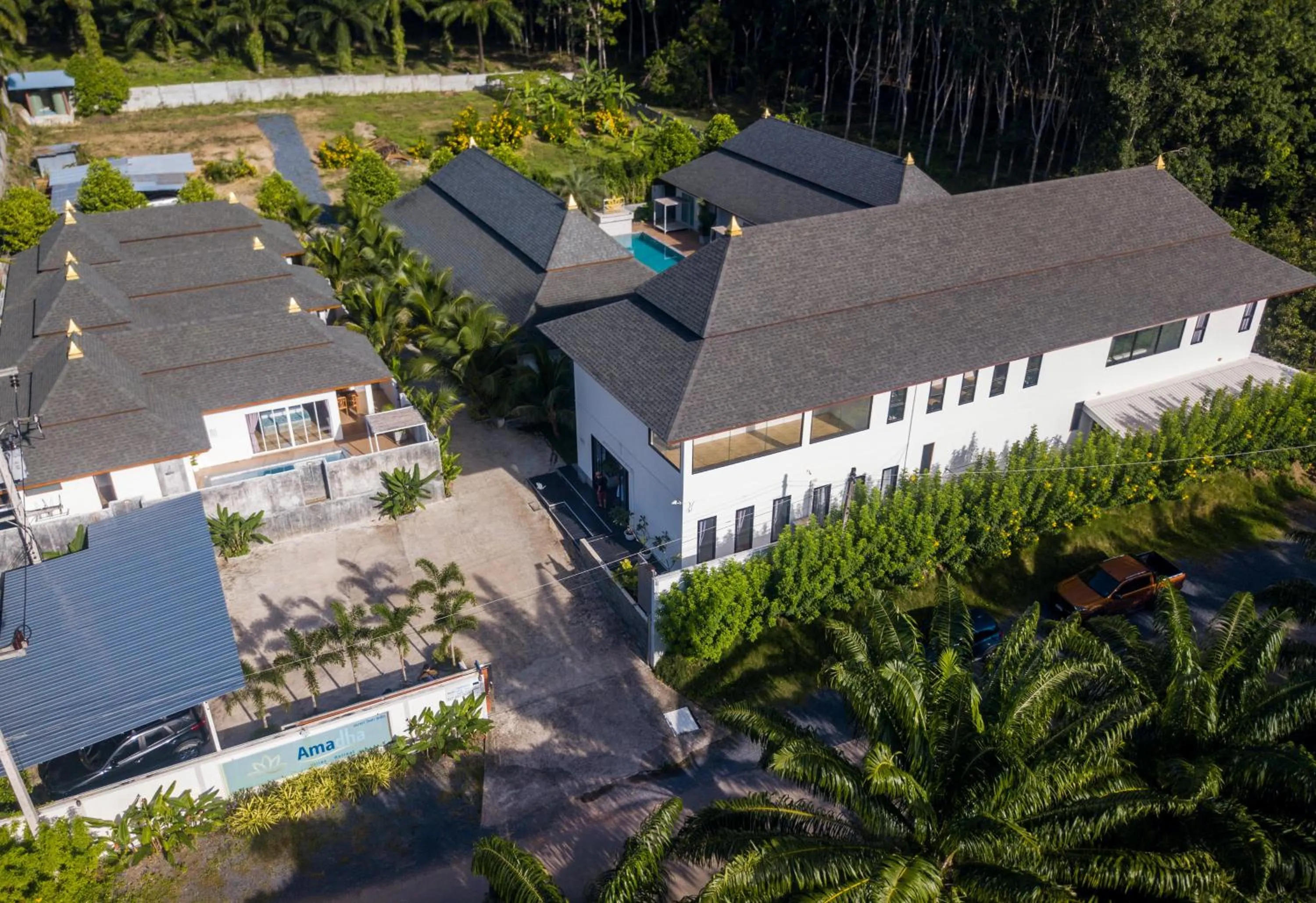 Property building, Bird's-eye View in Amadha Villas Retreat 