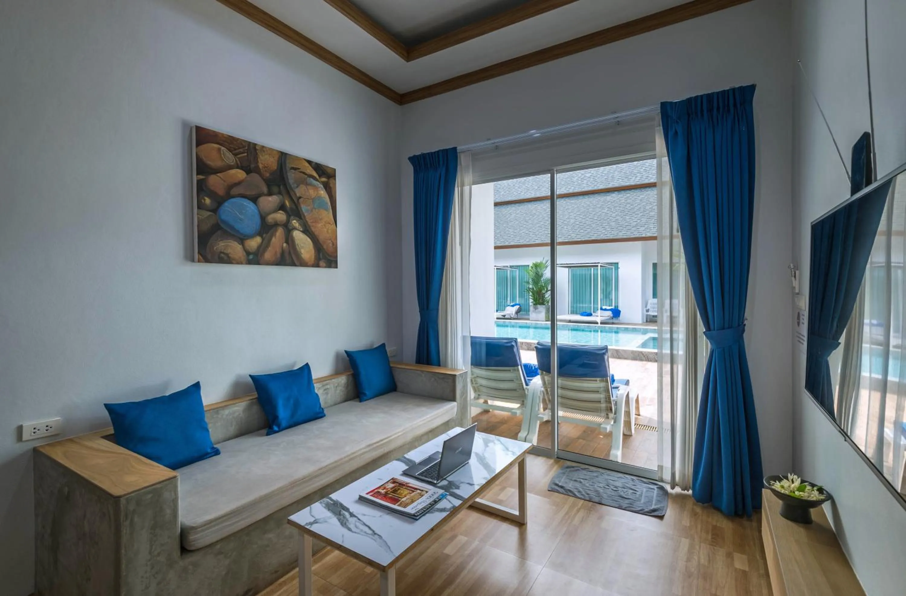 Living room, Bed in Amadha Villas Retreat 