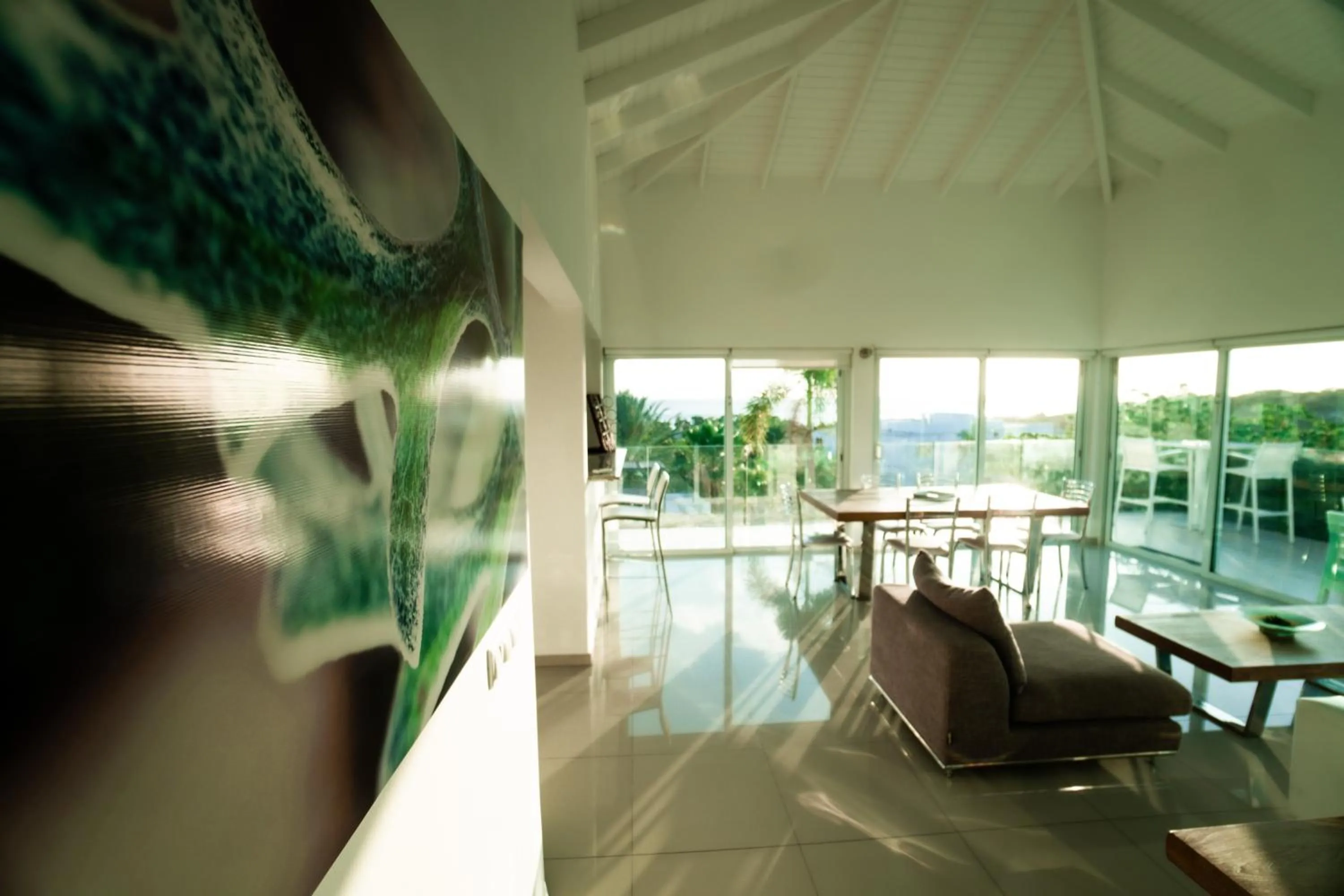 Seating area in Piscadera Harbour Village