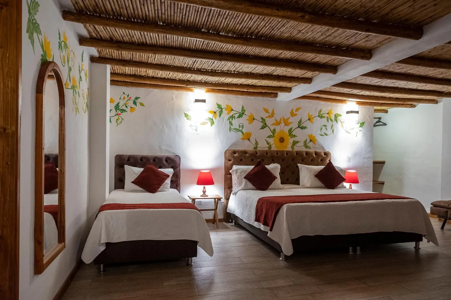 Decorative detail, Bed in Hotel Spa Casa de Adobe Villa de Leyva