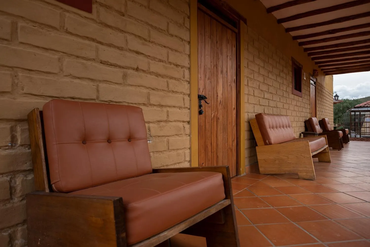 Balcony/Terrace in Hotel Spa Casa de Adobe Villa de Leyva