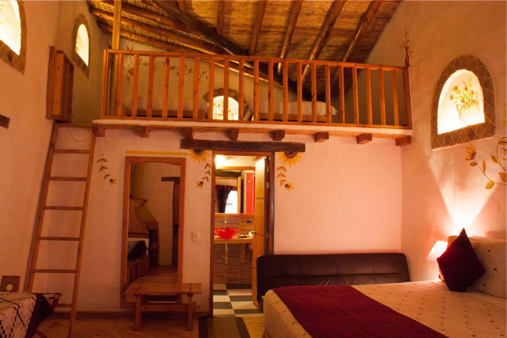 Decorative detail, Bed in Hotel Spa Casa de Adobe Villa de Leyva