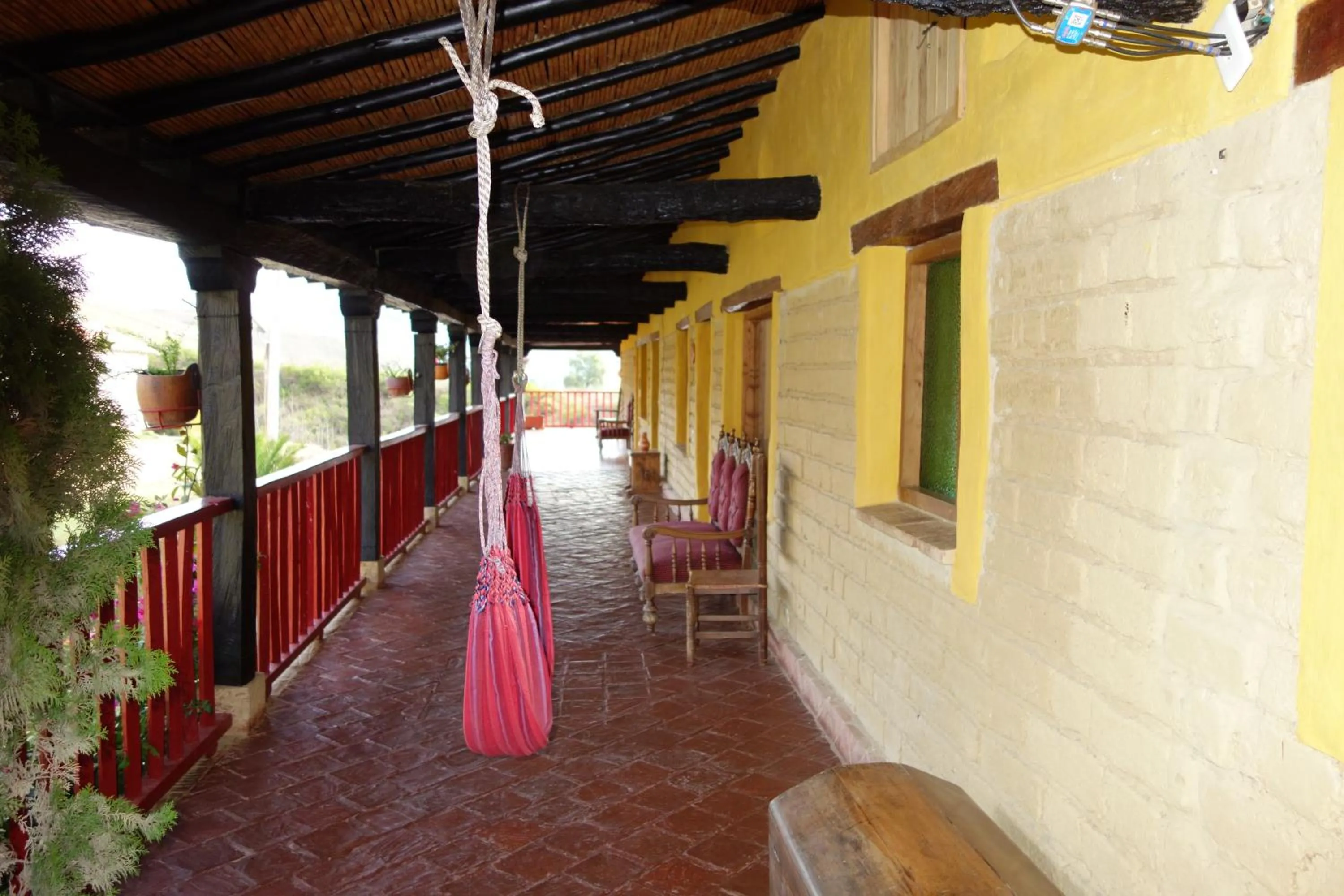 Balcony/Terrace in Hotel Spa Casa de Adobe Villa de Leyva