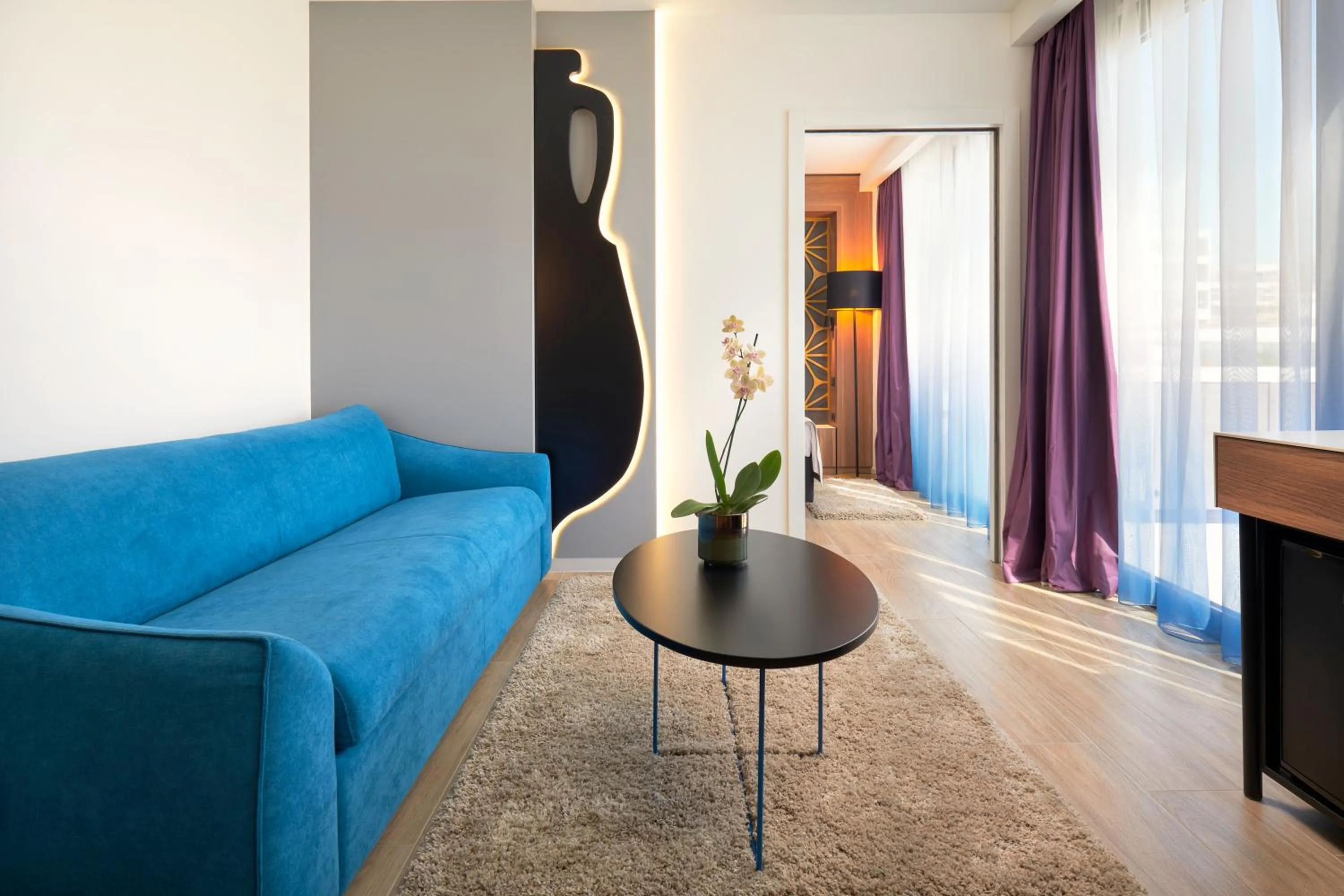 Seating area in Amphora Hotel