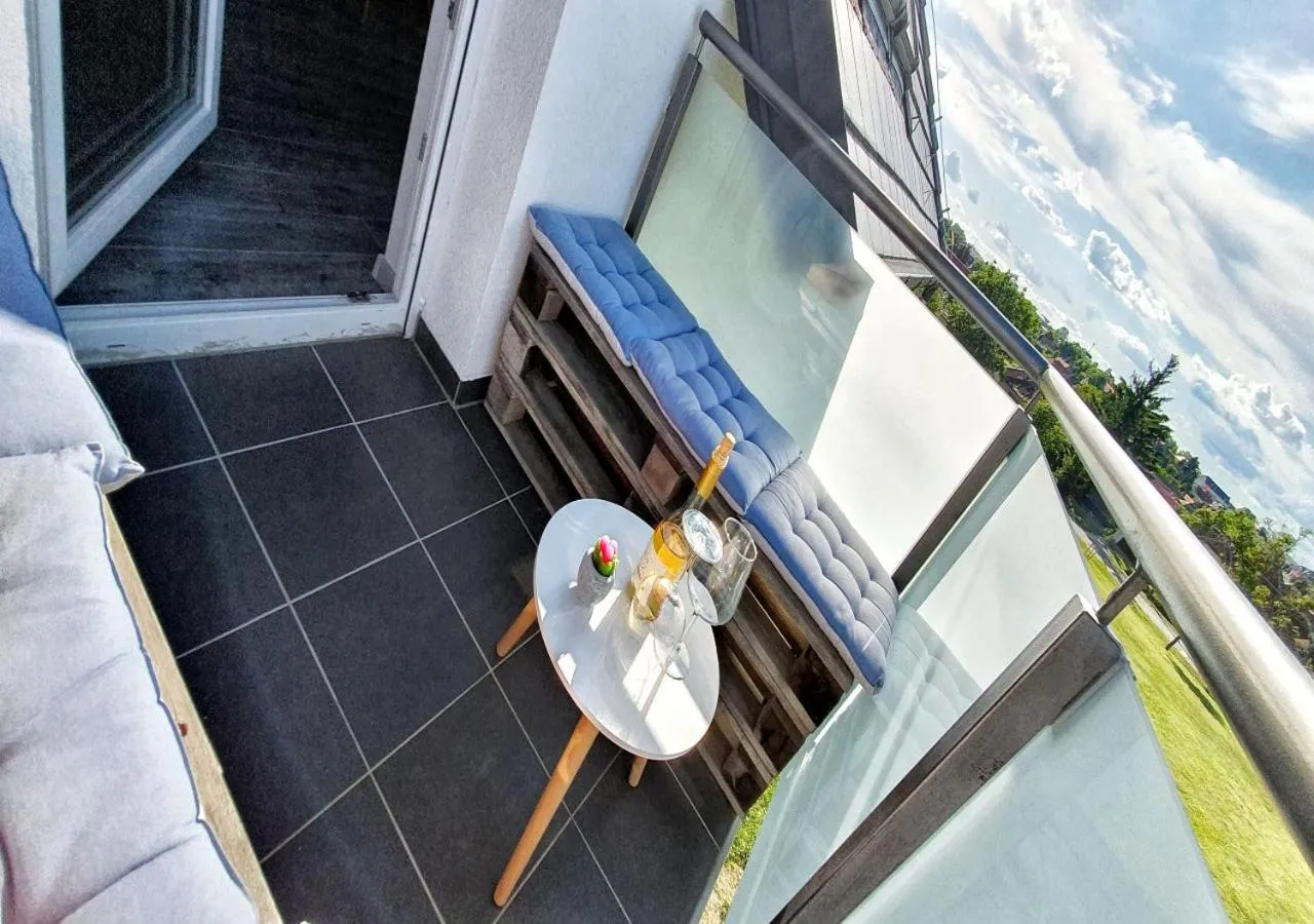 Balcony/Terrace in Cosy Holiday Apartment Keszthely