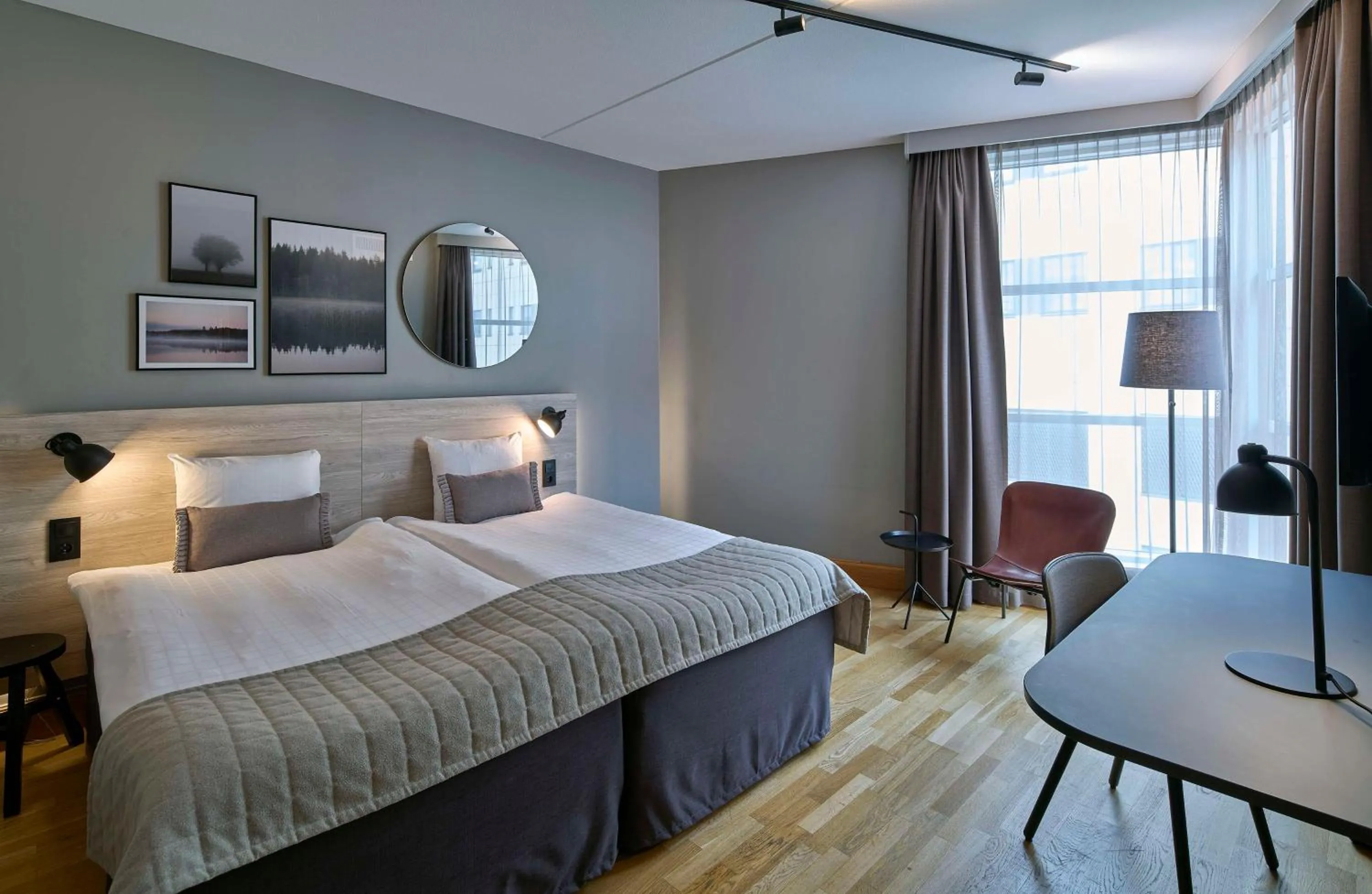 Bedroom, Bed in Scandic Mölndal