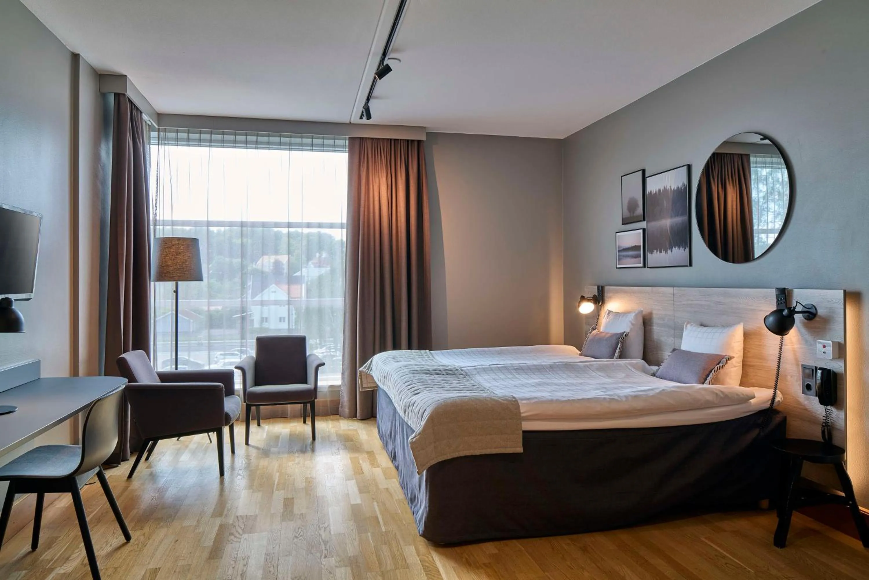 Bedroom, Bed in Scandic Mölndal