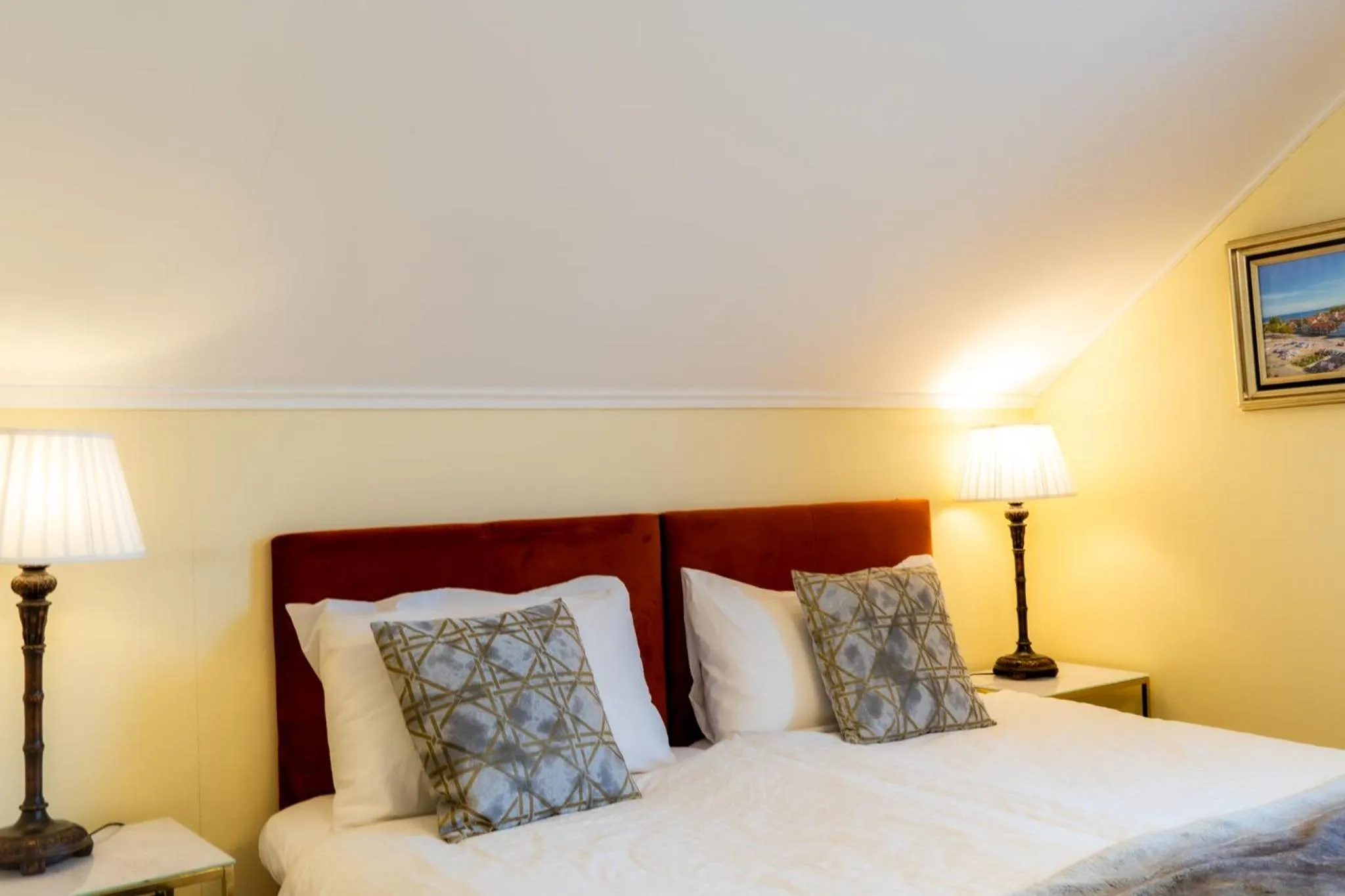 Bed in Vänerport Lakefront Hotell