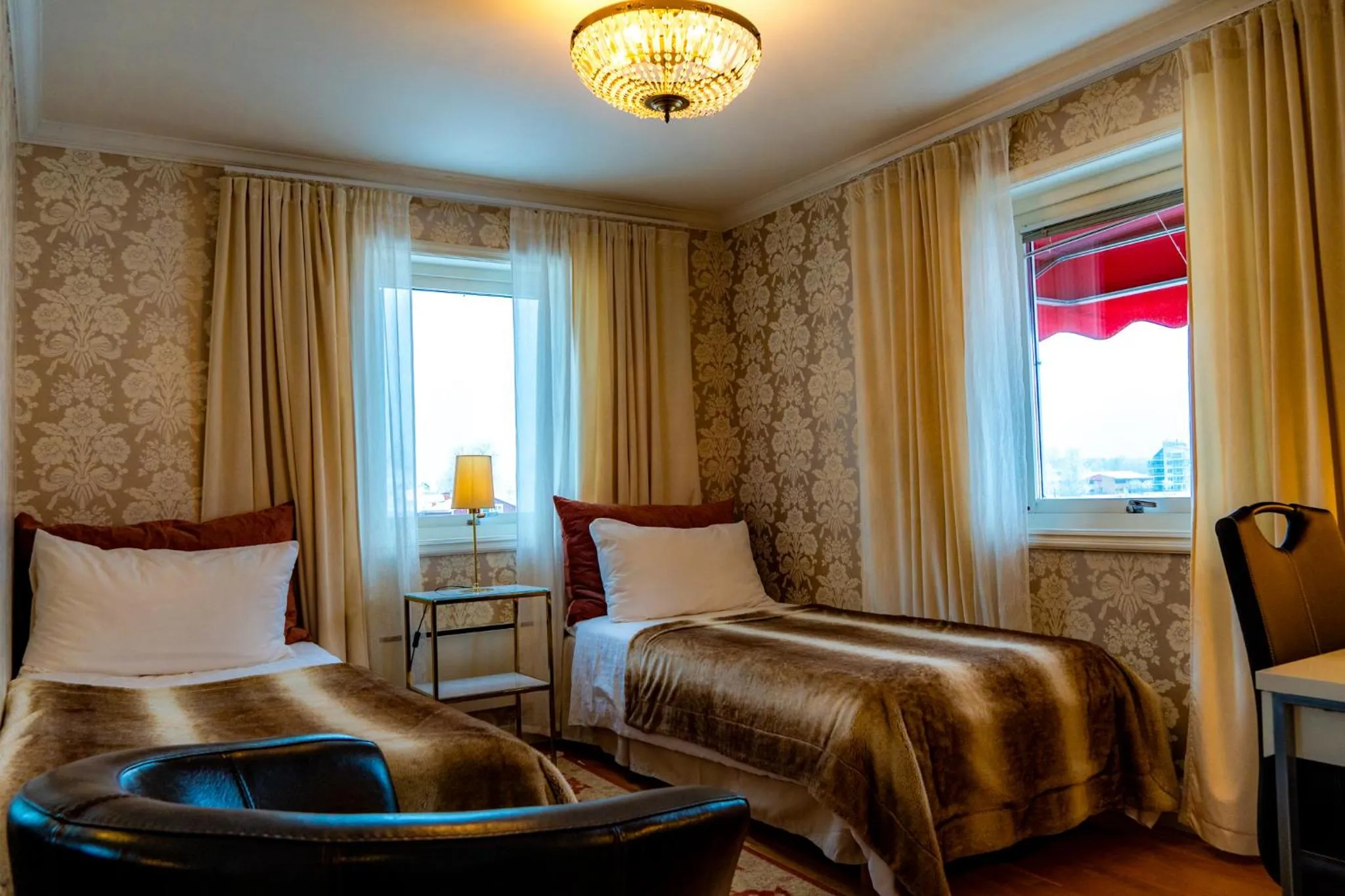 Bed in Vänerport Lakefront Hotell