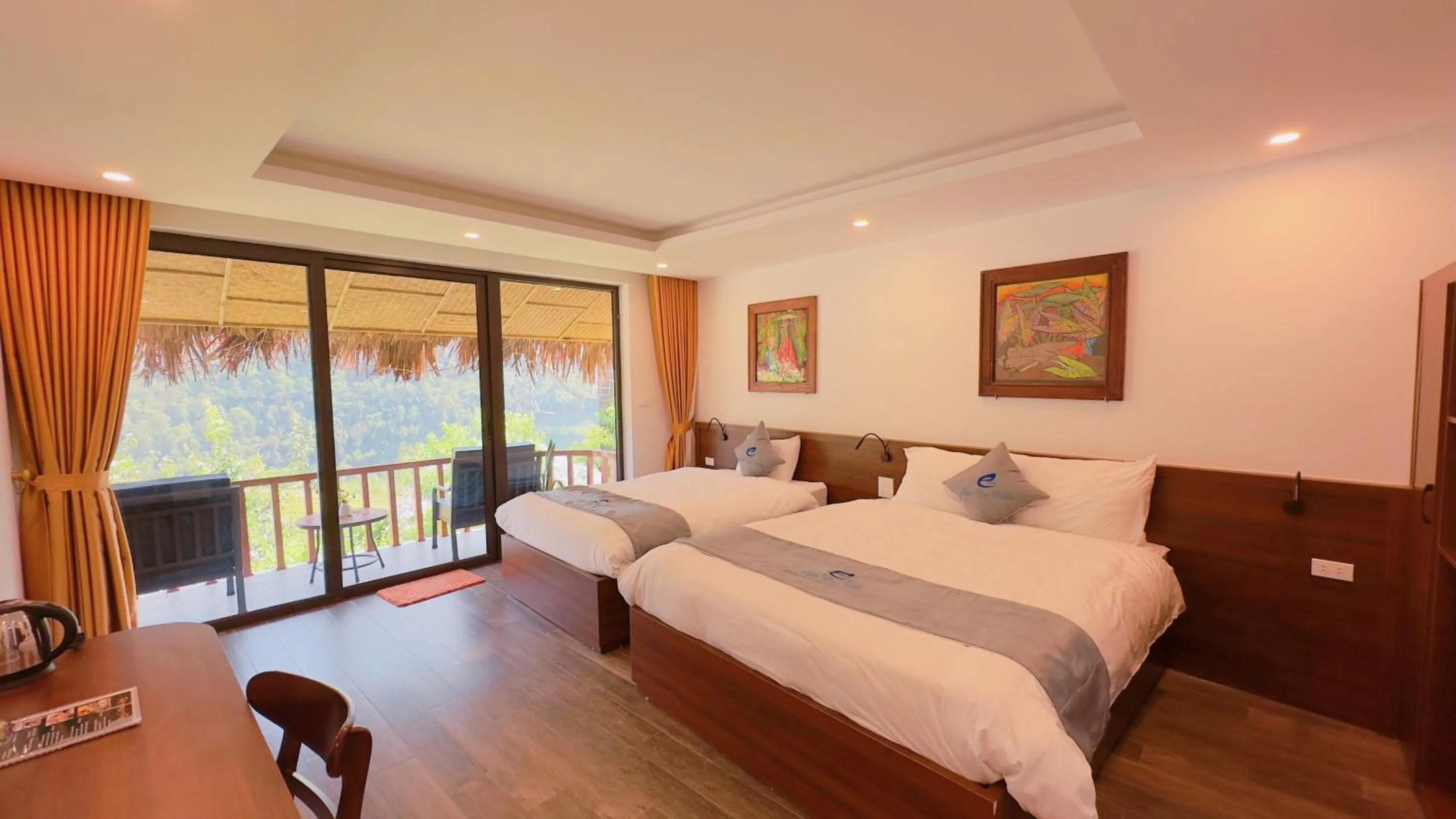 Bed in Sapa Eco Villas & Spa