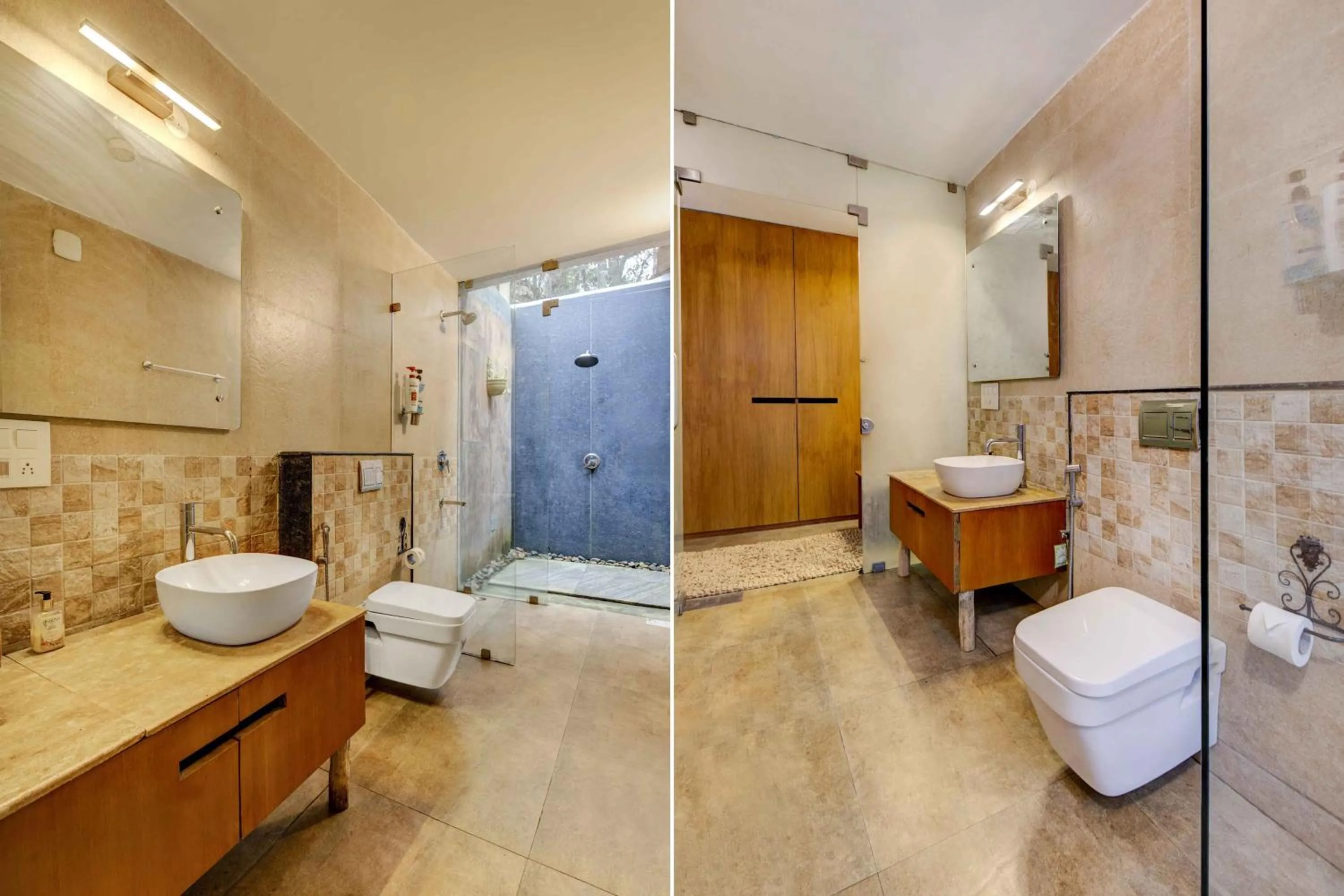Bathroom in StayVista at Tall Silver with Infinity Pool & Breakfast -2BR