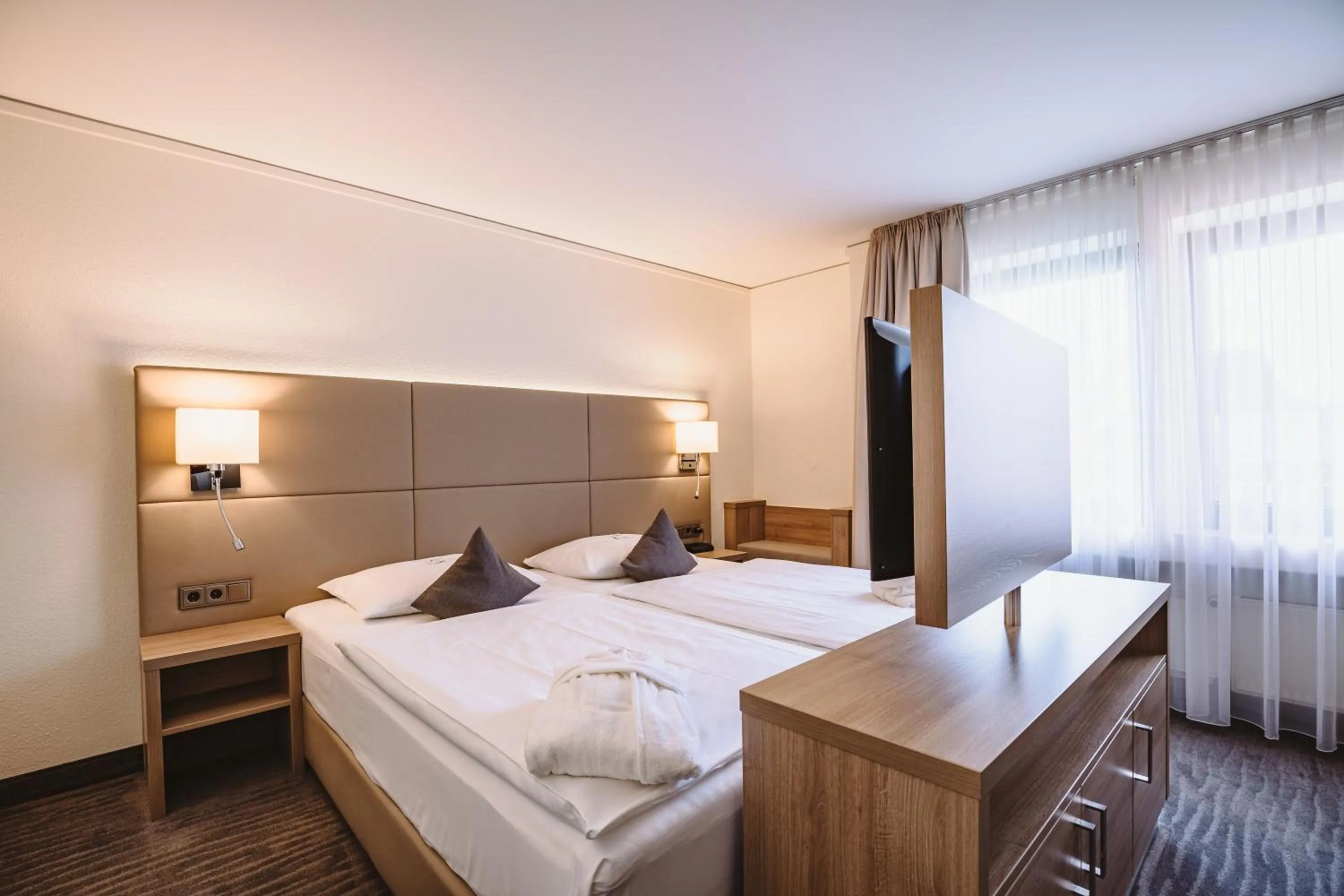 Bed in Hotel Gustav-Stresemann-Institut