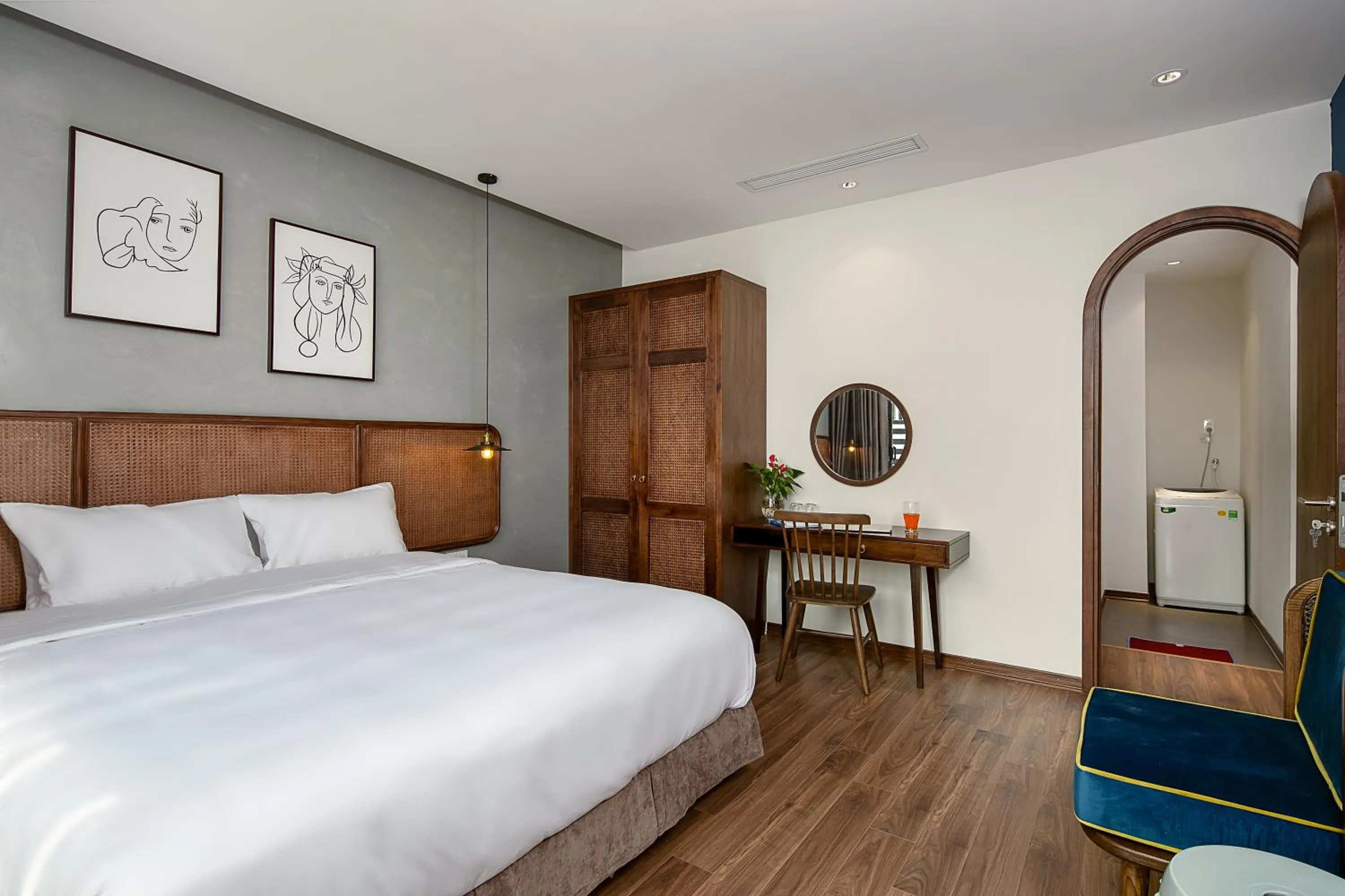 Bed in Tropical House Apartment Da Nang