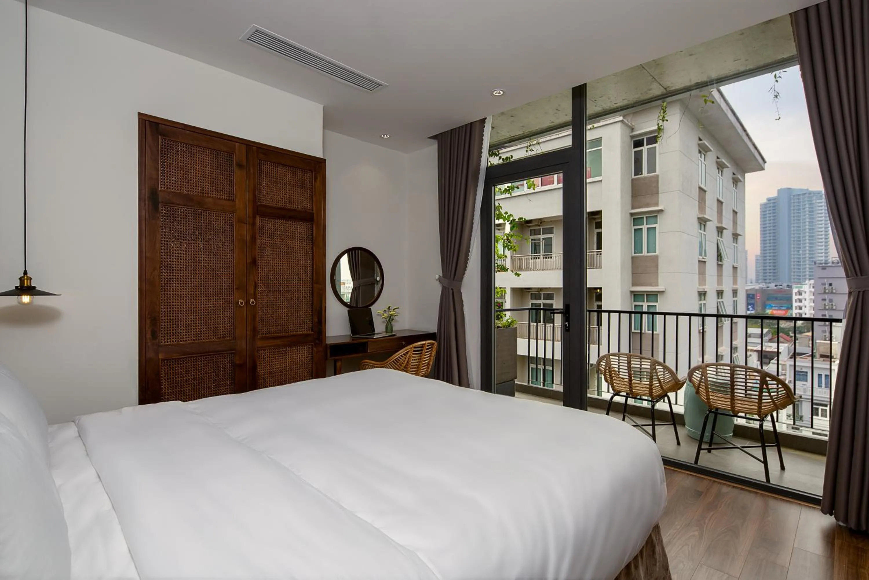 Bed in Tropical House Apartment Da Nang