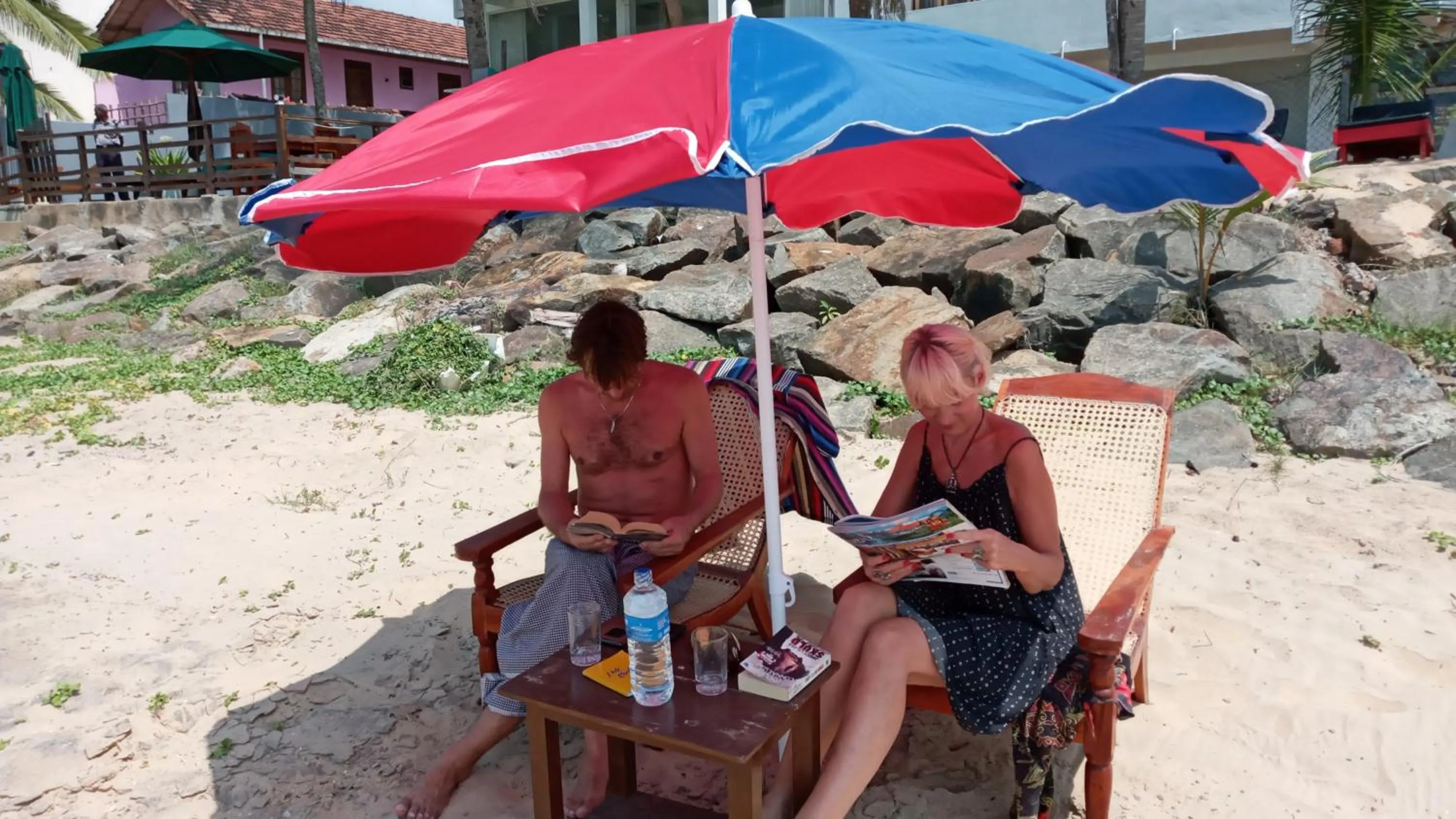 group of guests in New SeaSide Inn Hikkaduwa