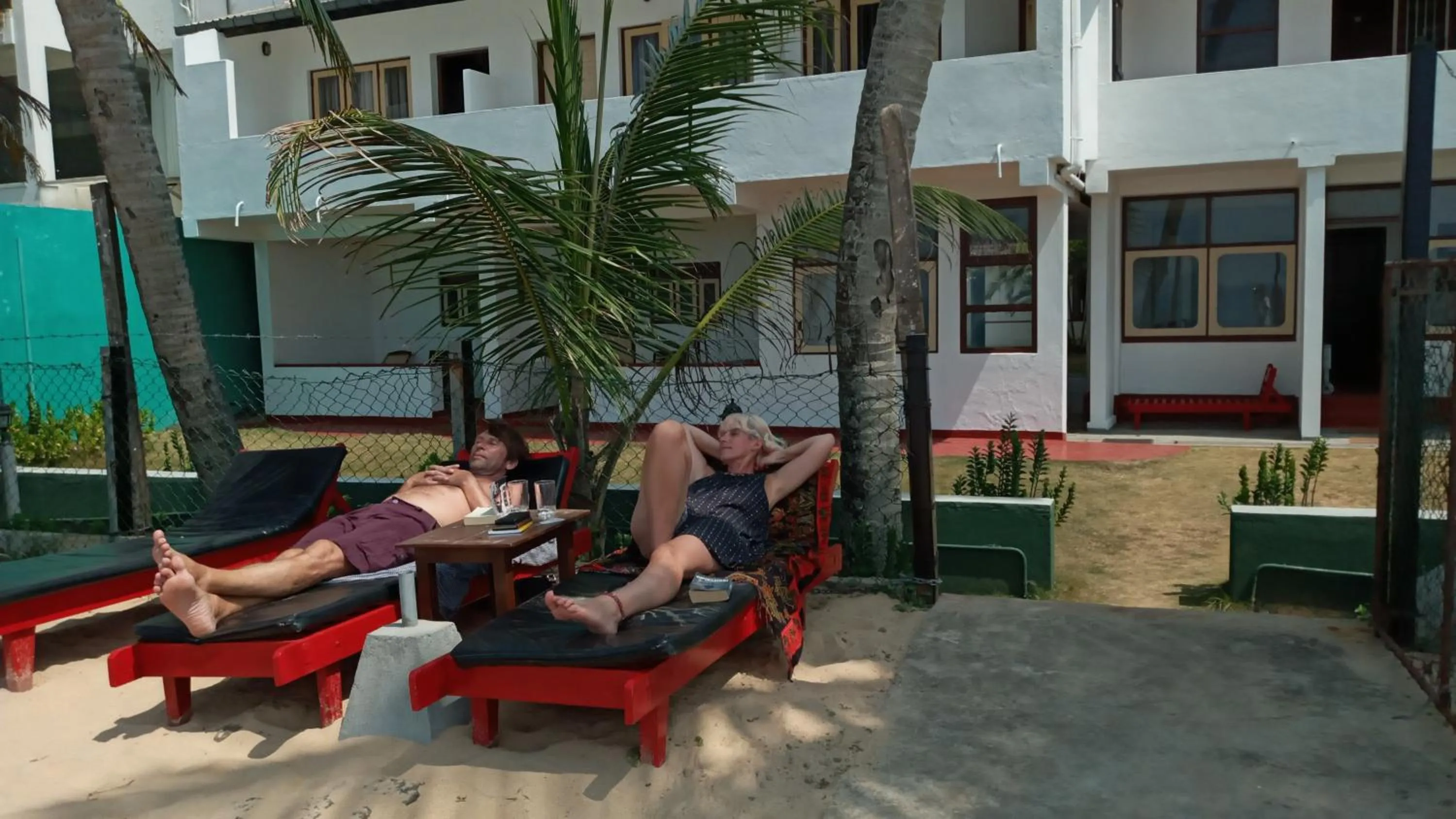 group of guests in New SeaSide Inn Hikkaduwa