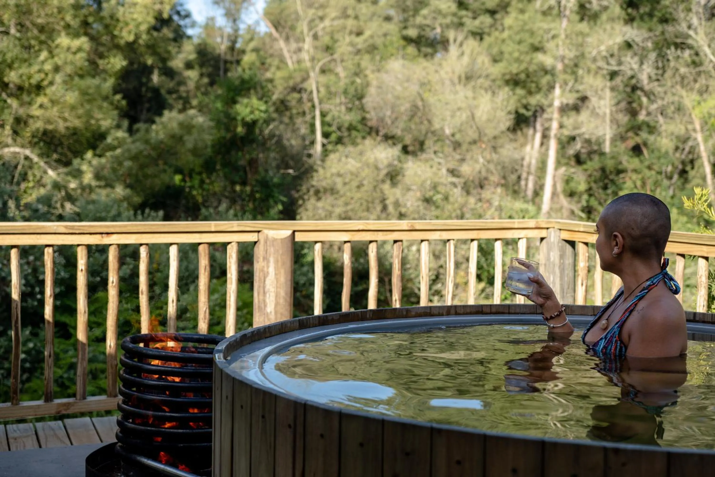Hot Tub in Oakhurst Farm Cottages