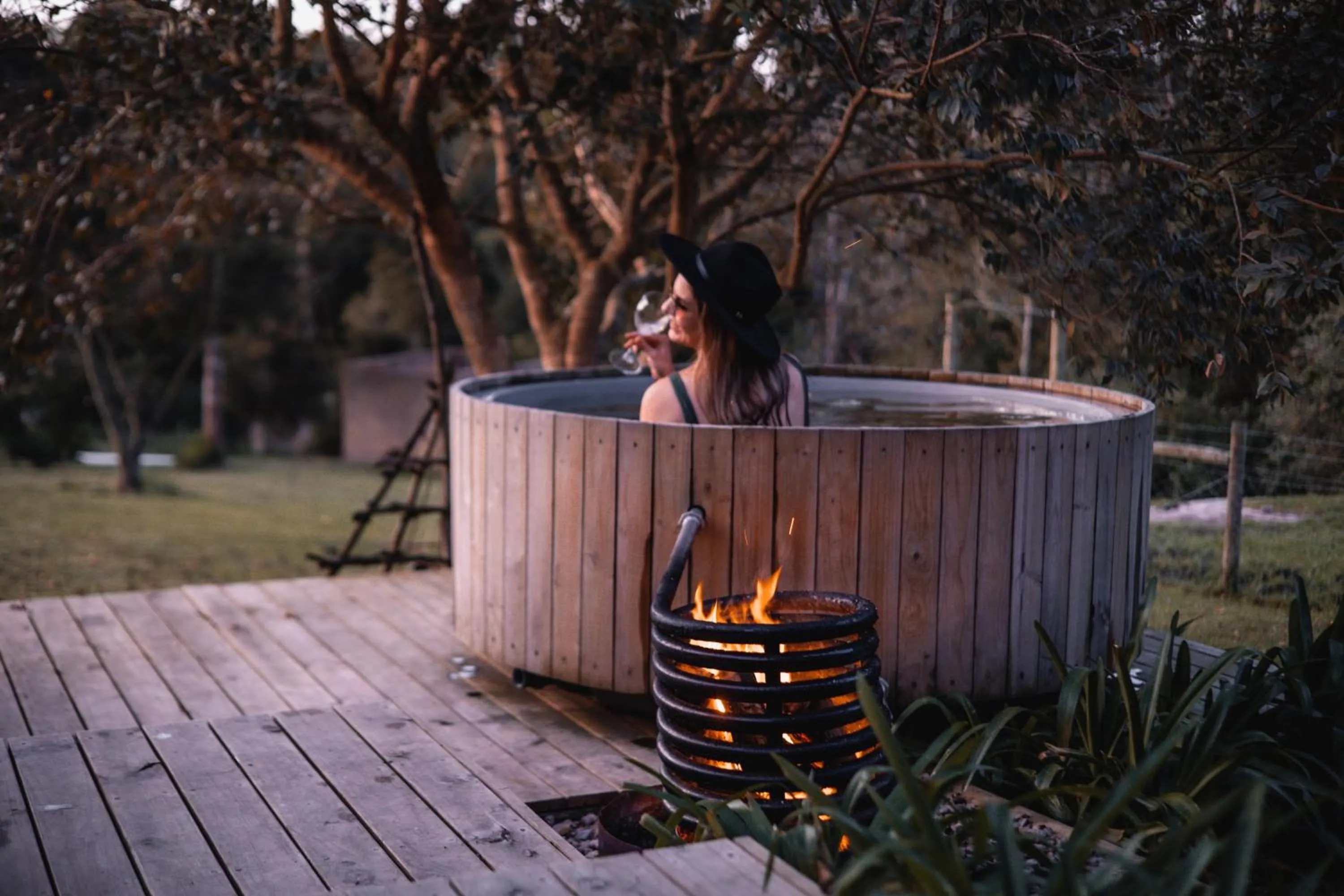 Hot Tub in Oakhurst Farm Cottages