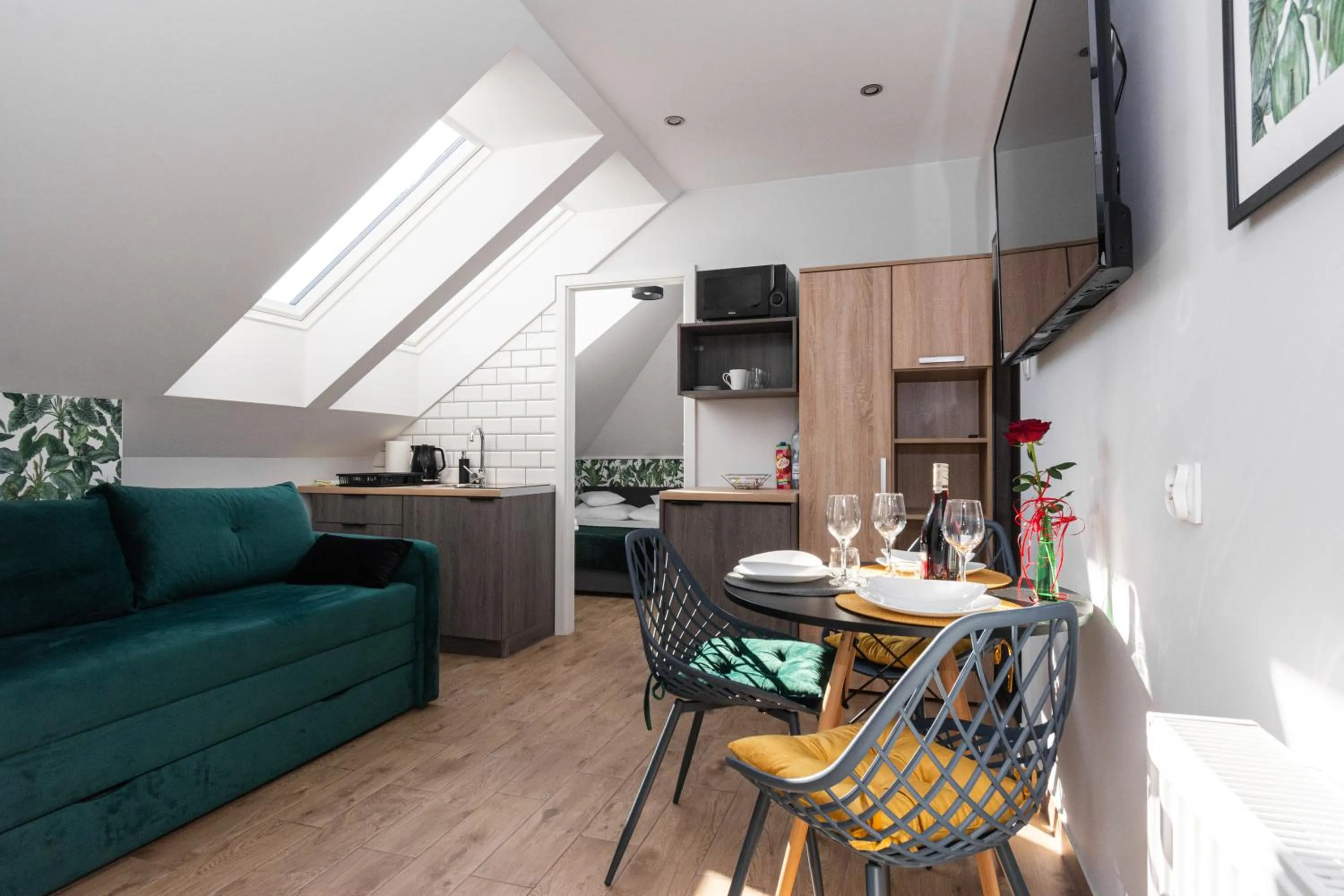 Kitchen or kitchenette in Apartamenty Jantar