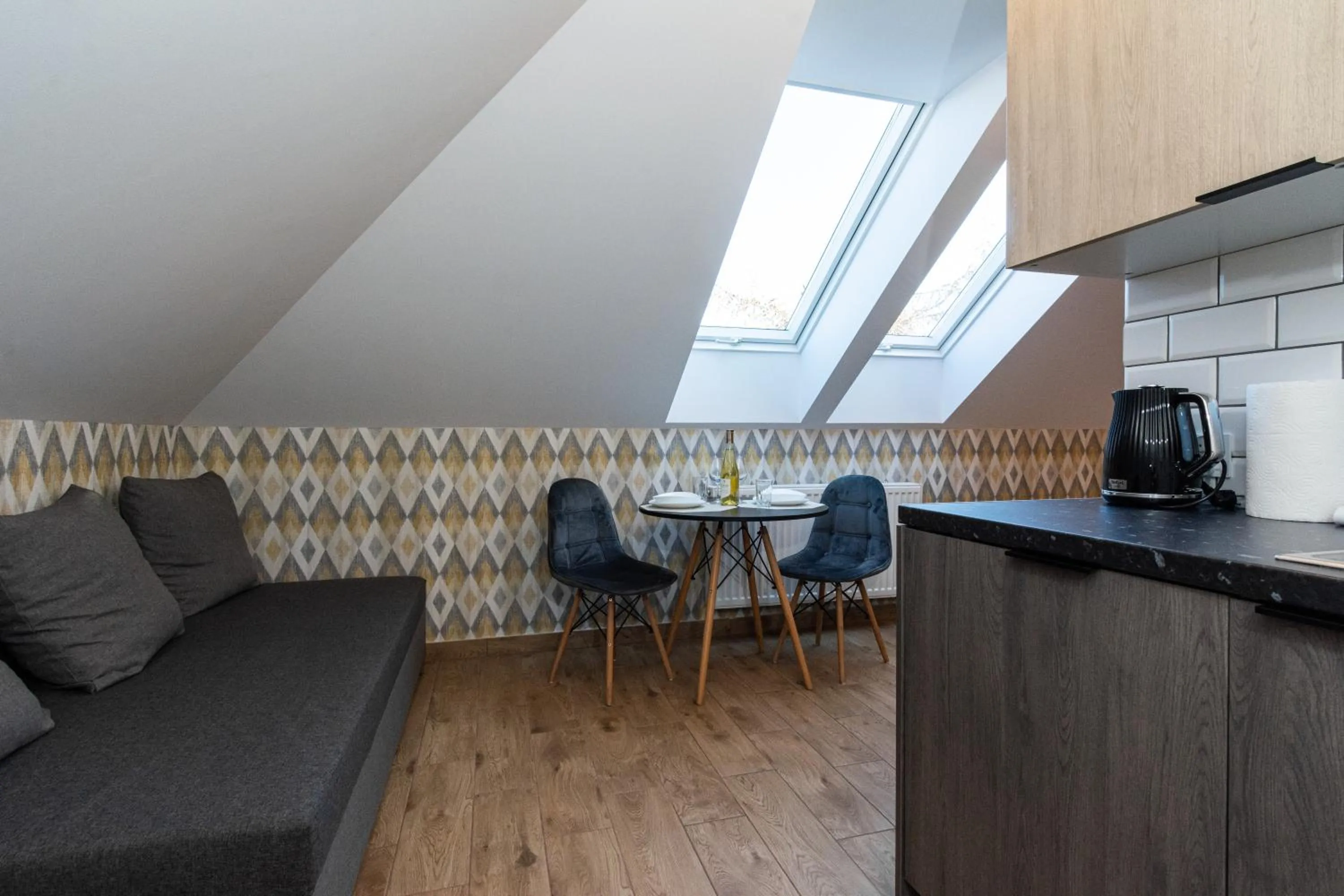 Kitchen or kitchenette in Apartamenty Jantar