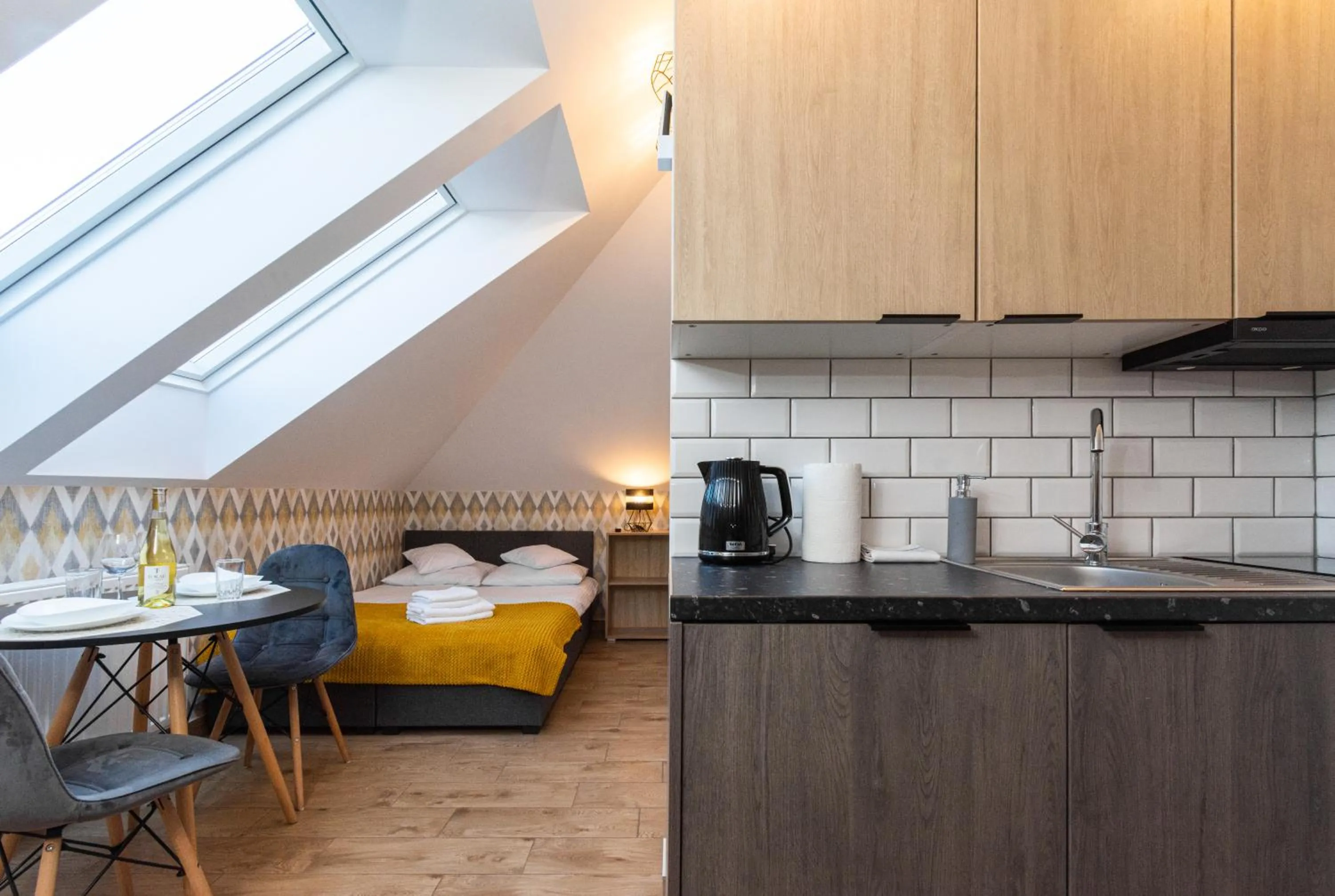 Kitchen or kitchenette in Apartamenty Jantar