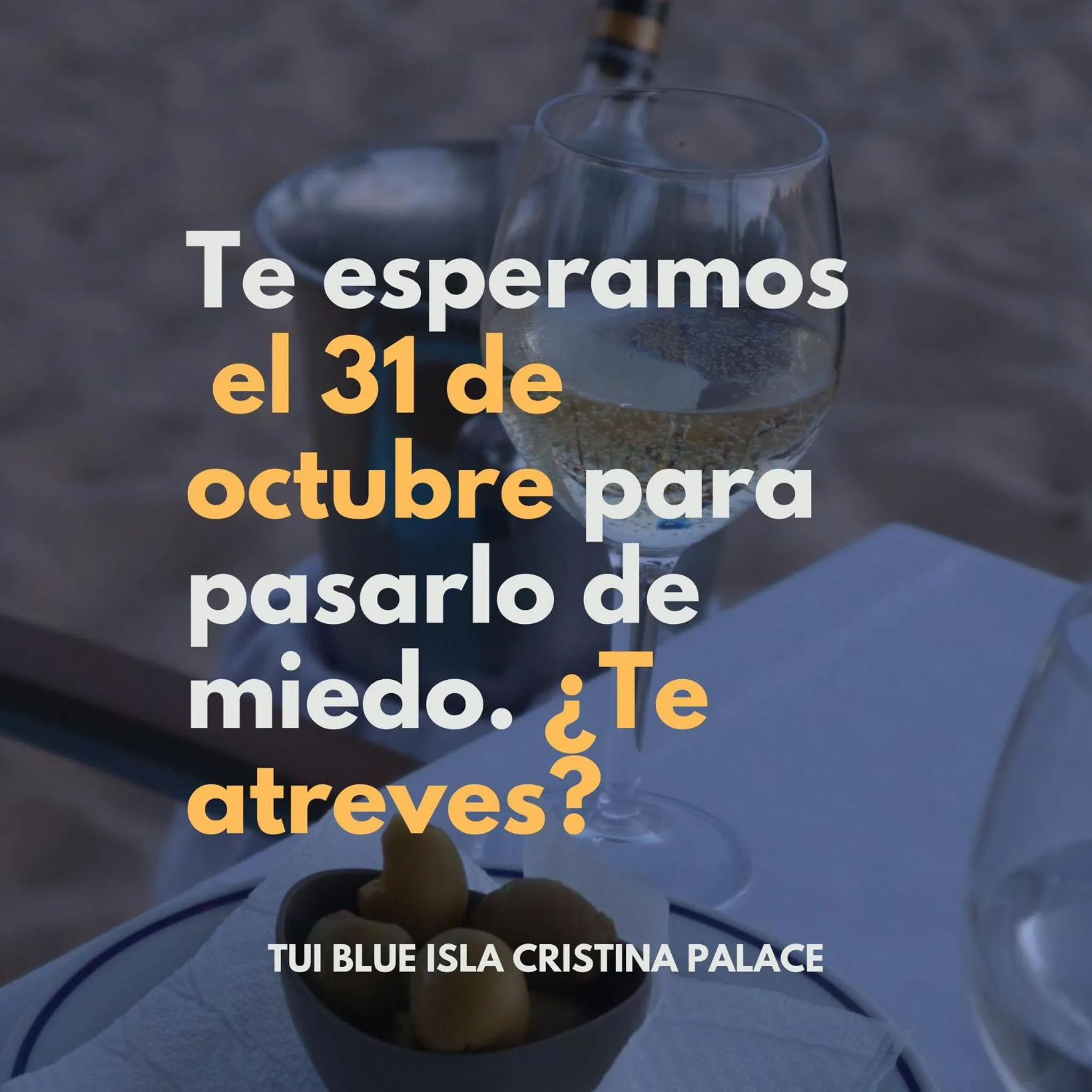 Text overlay in TUI Blue Isla Cristina Palace - Adults Recommended