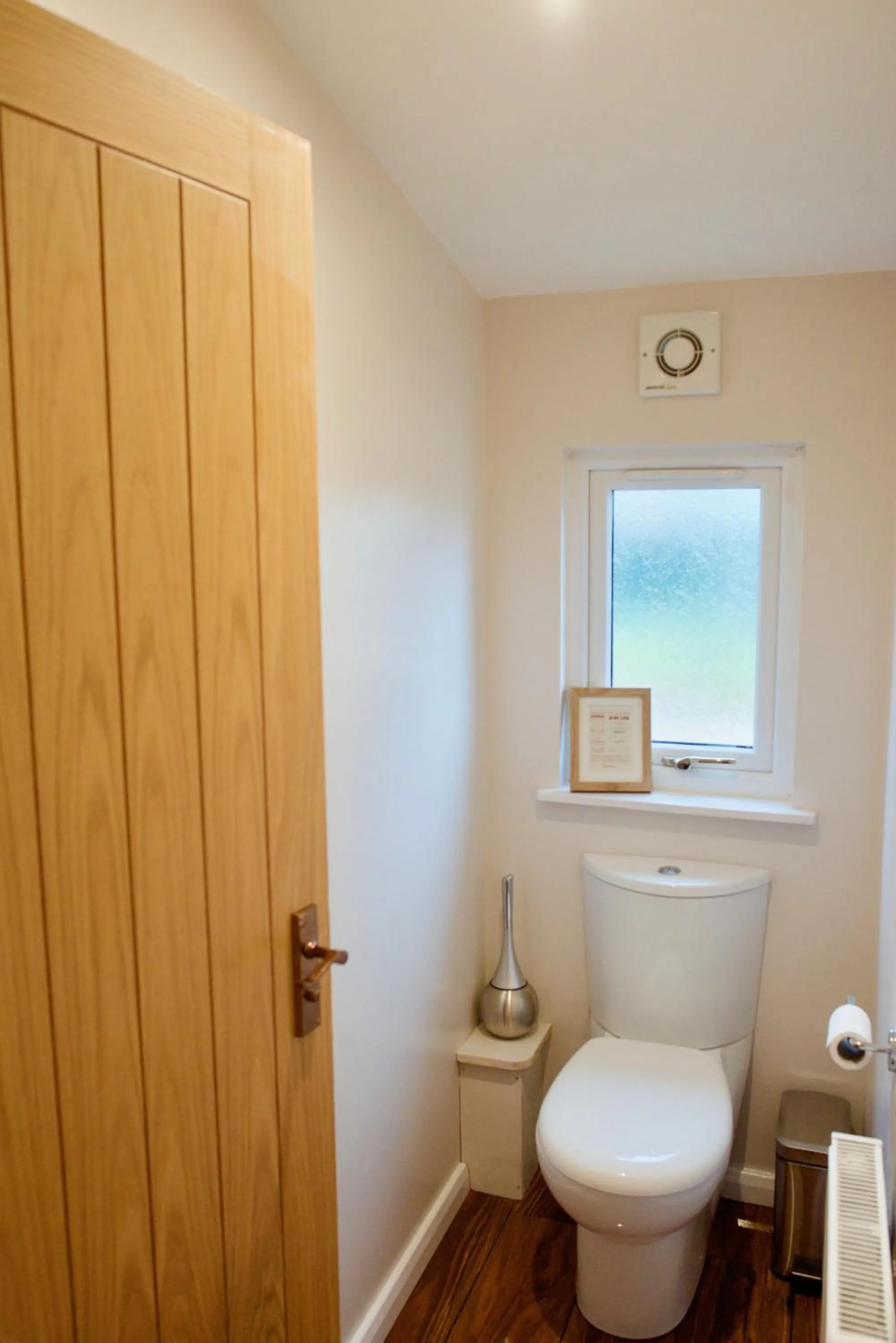 Toilet in Luxurious Rural Cabin with Hot Tub