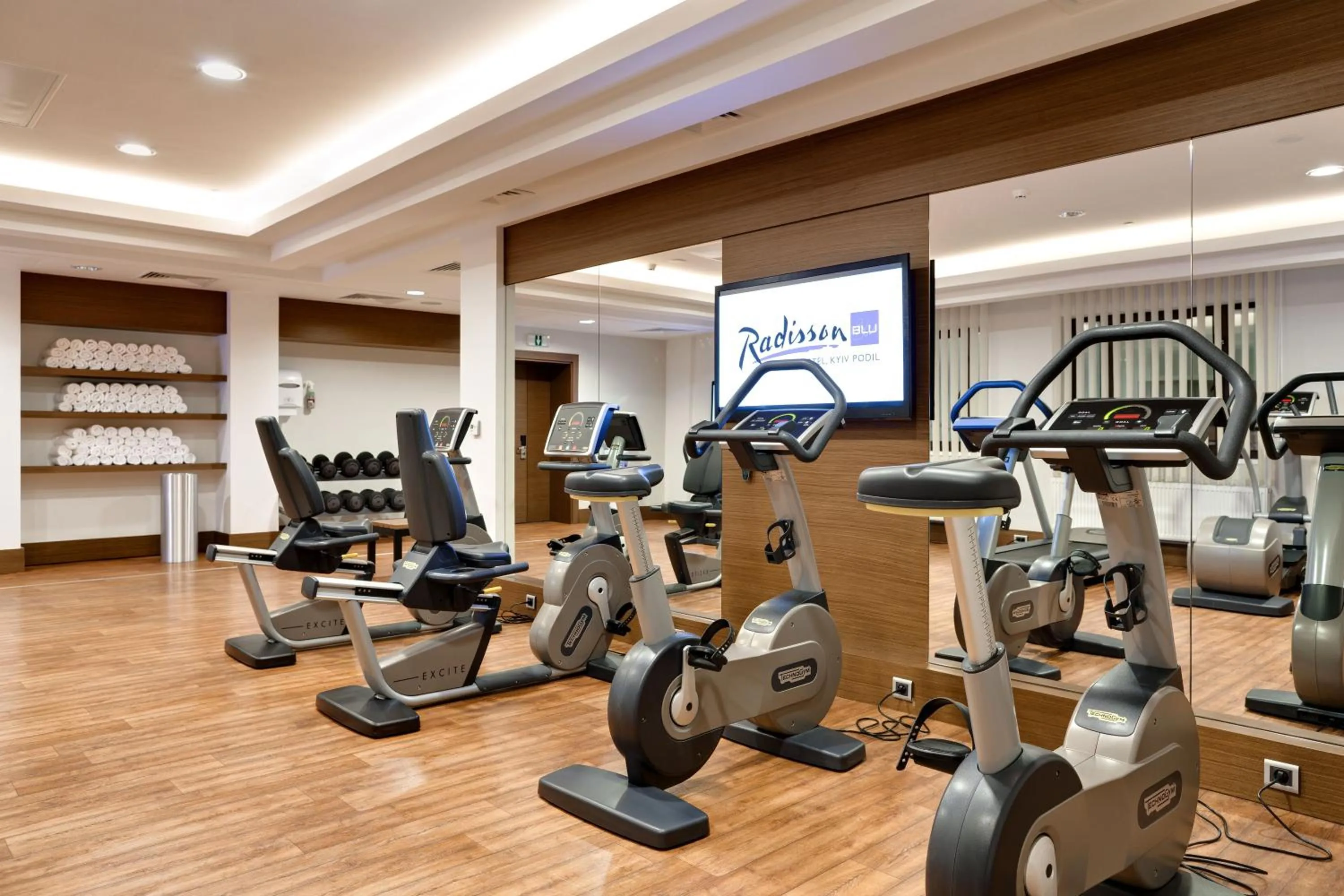 Fitness centre/facilities in Radisson Blu Hotel, Kyiv Podil City Centre