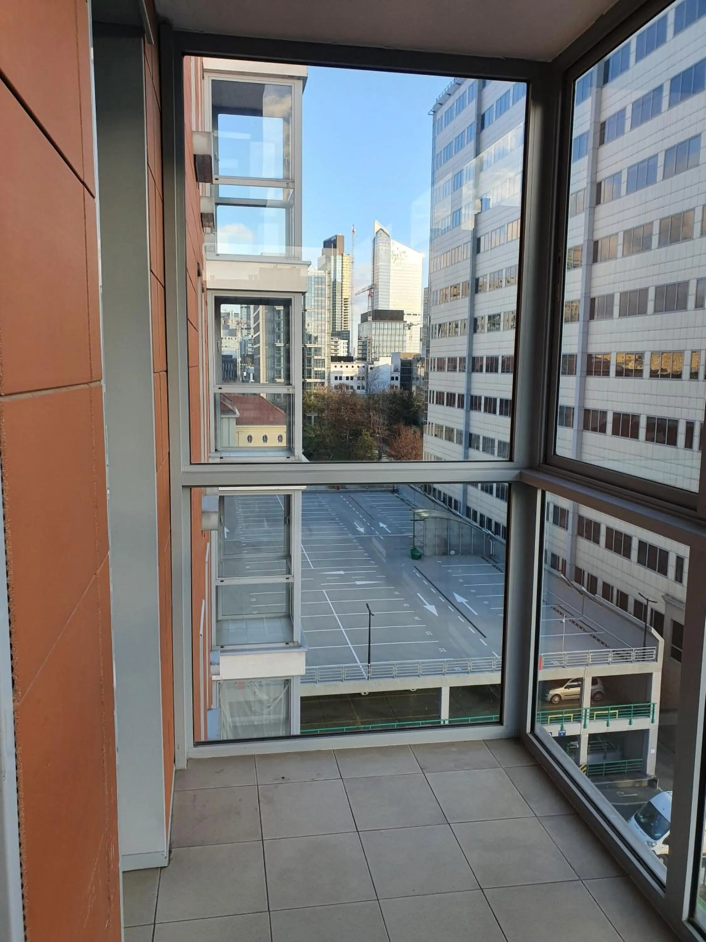 City view in NotaBene Wola Apartment